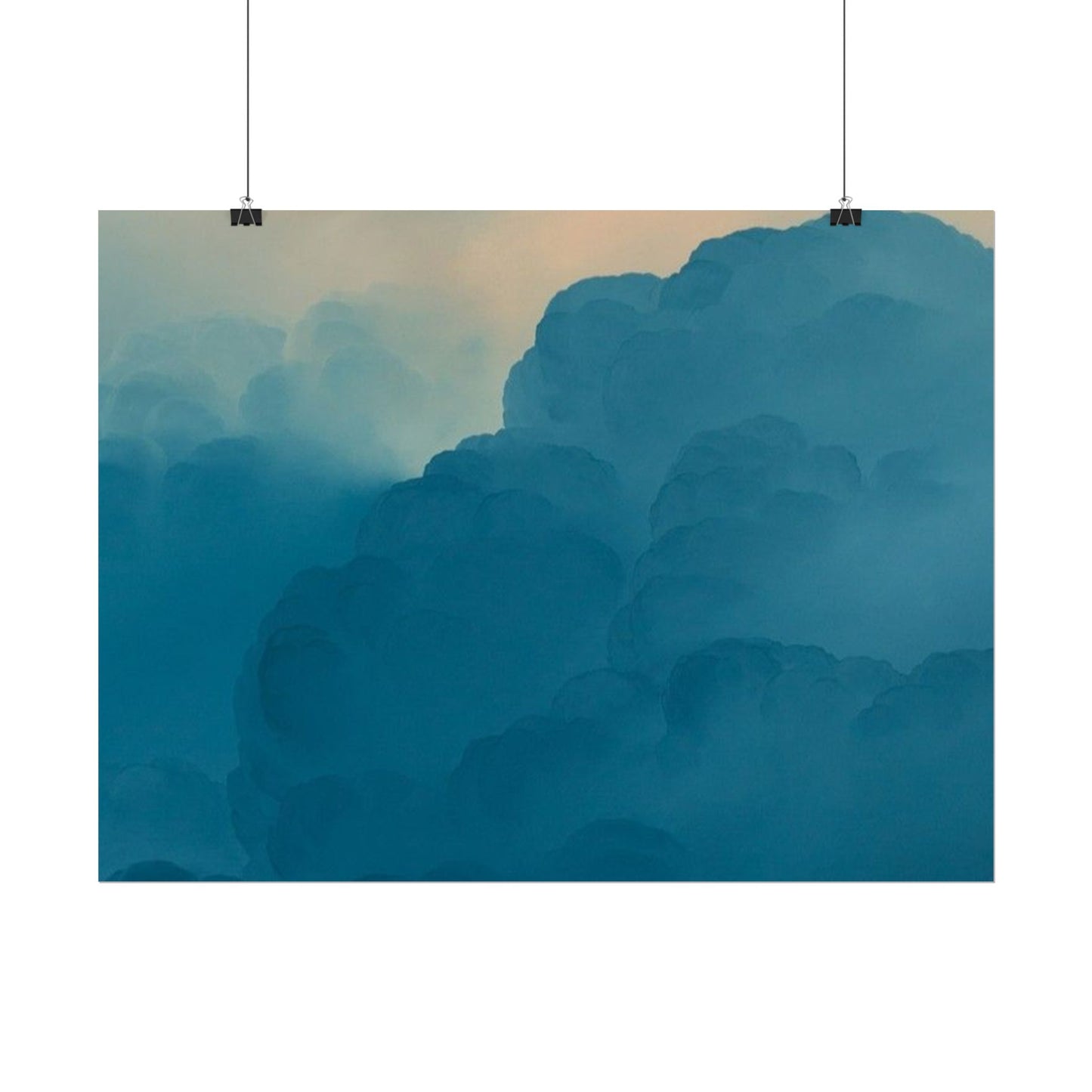 Tranquil Cloudscape Rolled Poster - Perfect for Home Décor and Relaxation