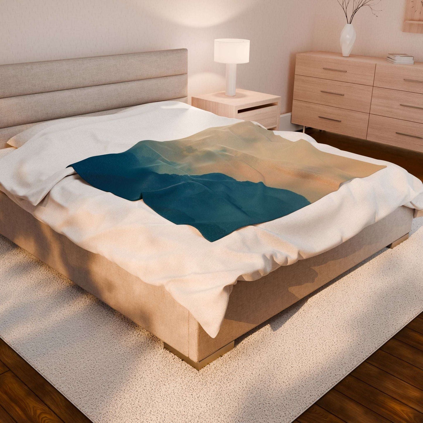 Serene Landscape Velveteen Plush Blanket - Cozy Comfort for Home Decor