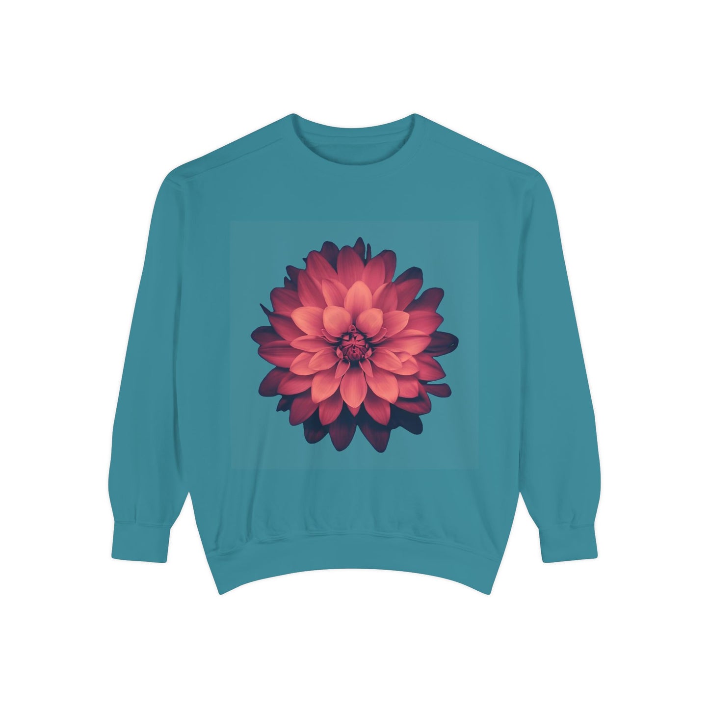 Floral Unisex Sweatshirt - Cozy Garment-Dyed Style for Nature Lovers