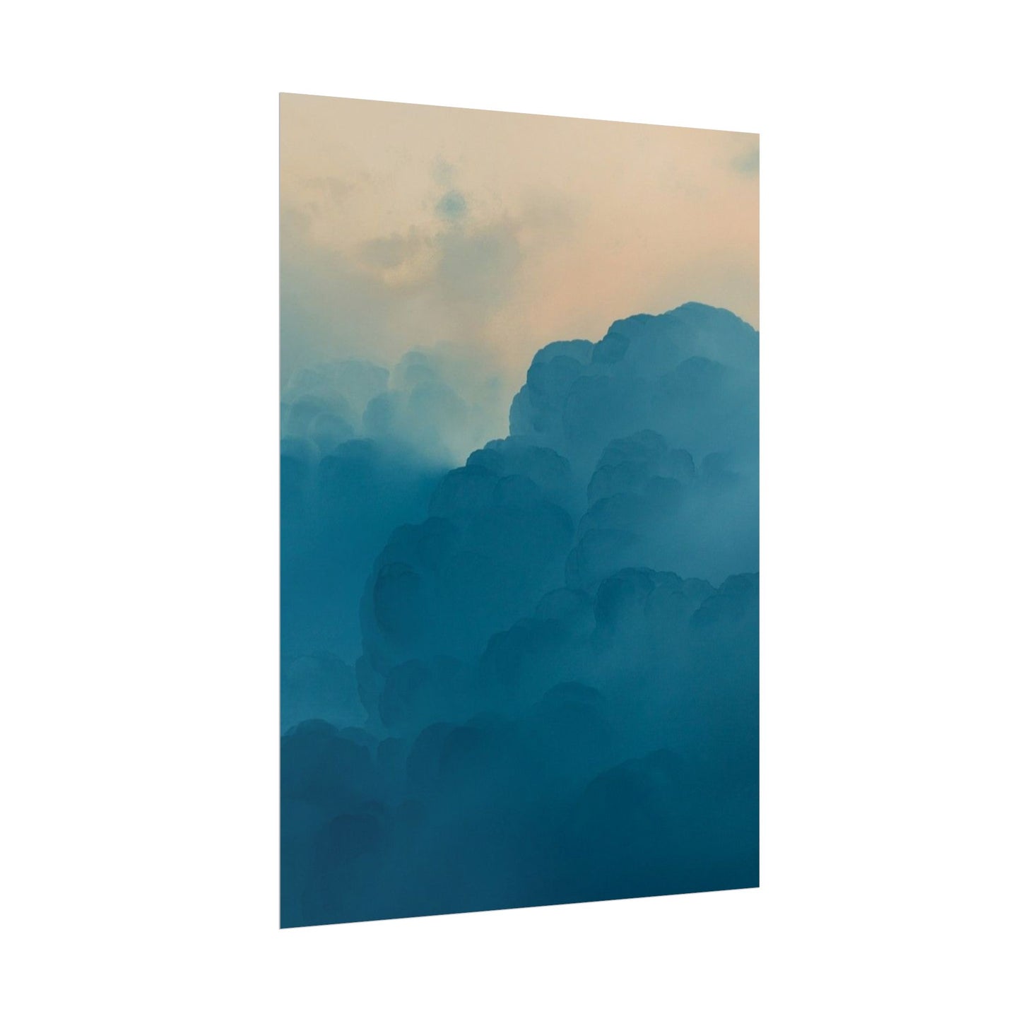 Tranquil Cloudscape Rolled Poster - Perfect for Home Décor and Relaxation