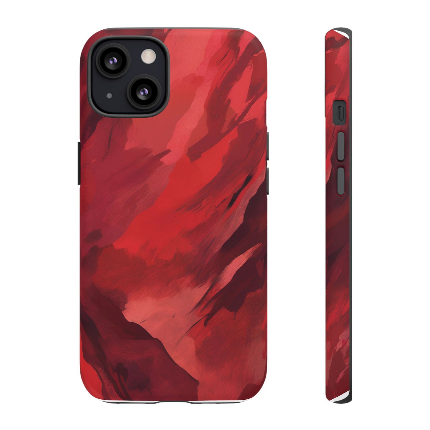 Bold Red Abstract Phone Case - Stylish Protection for Your Phone