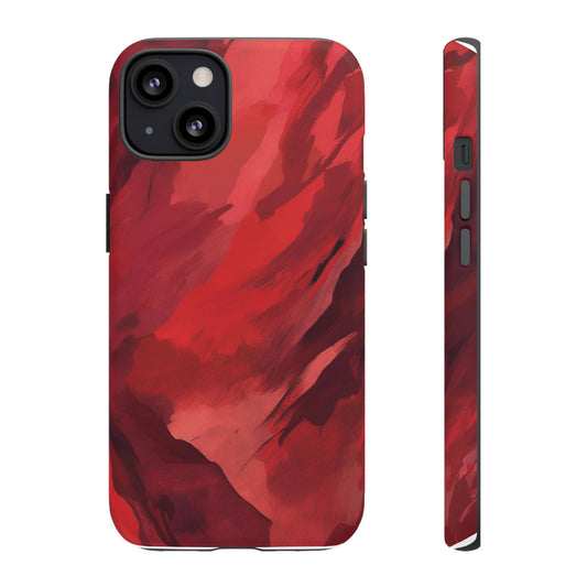 Bold Red Abstract Phone Case - Stylish Protection for Your Phone