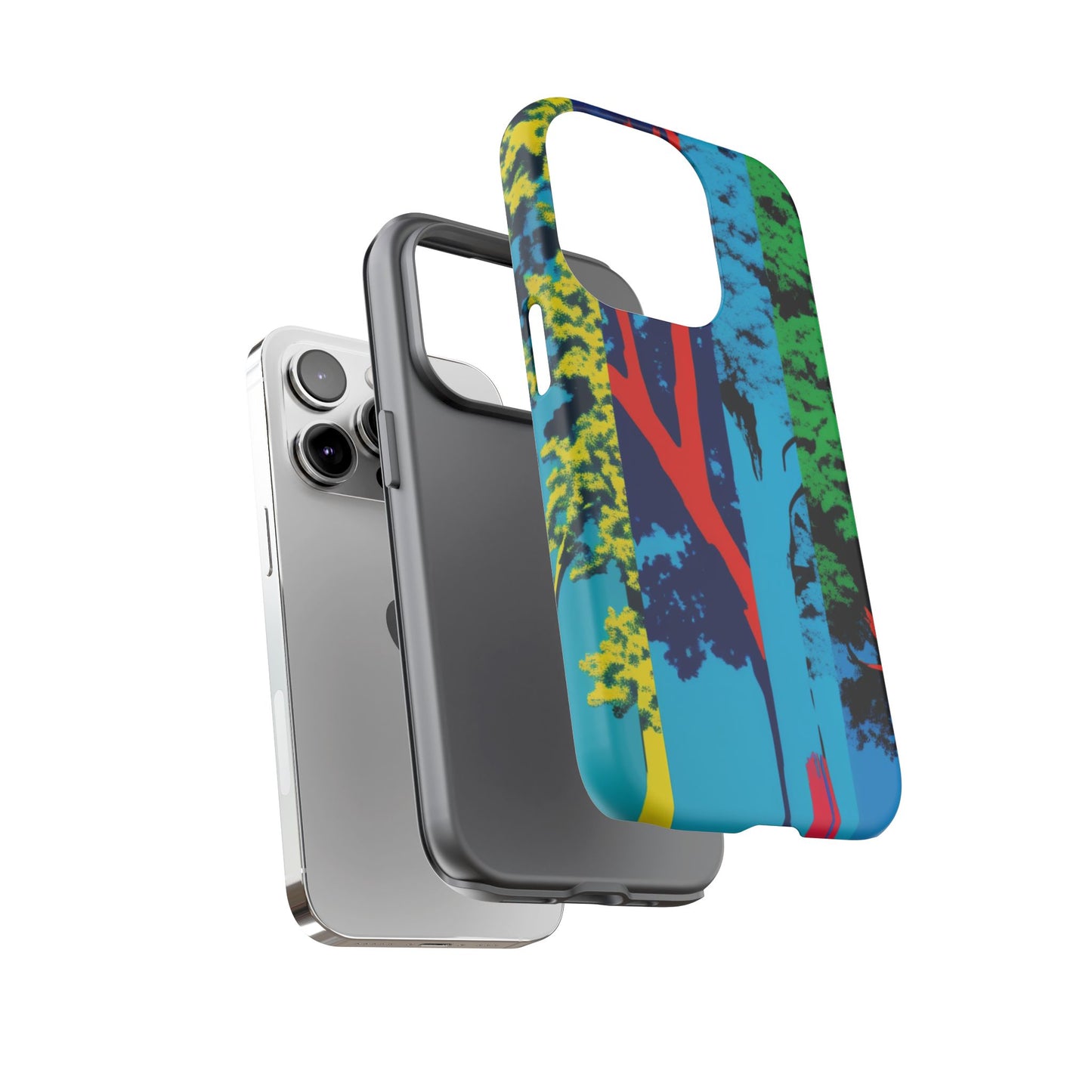Phone Case - Colorful Forest Design Tough Case