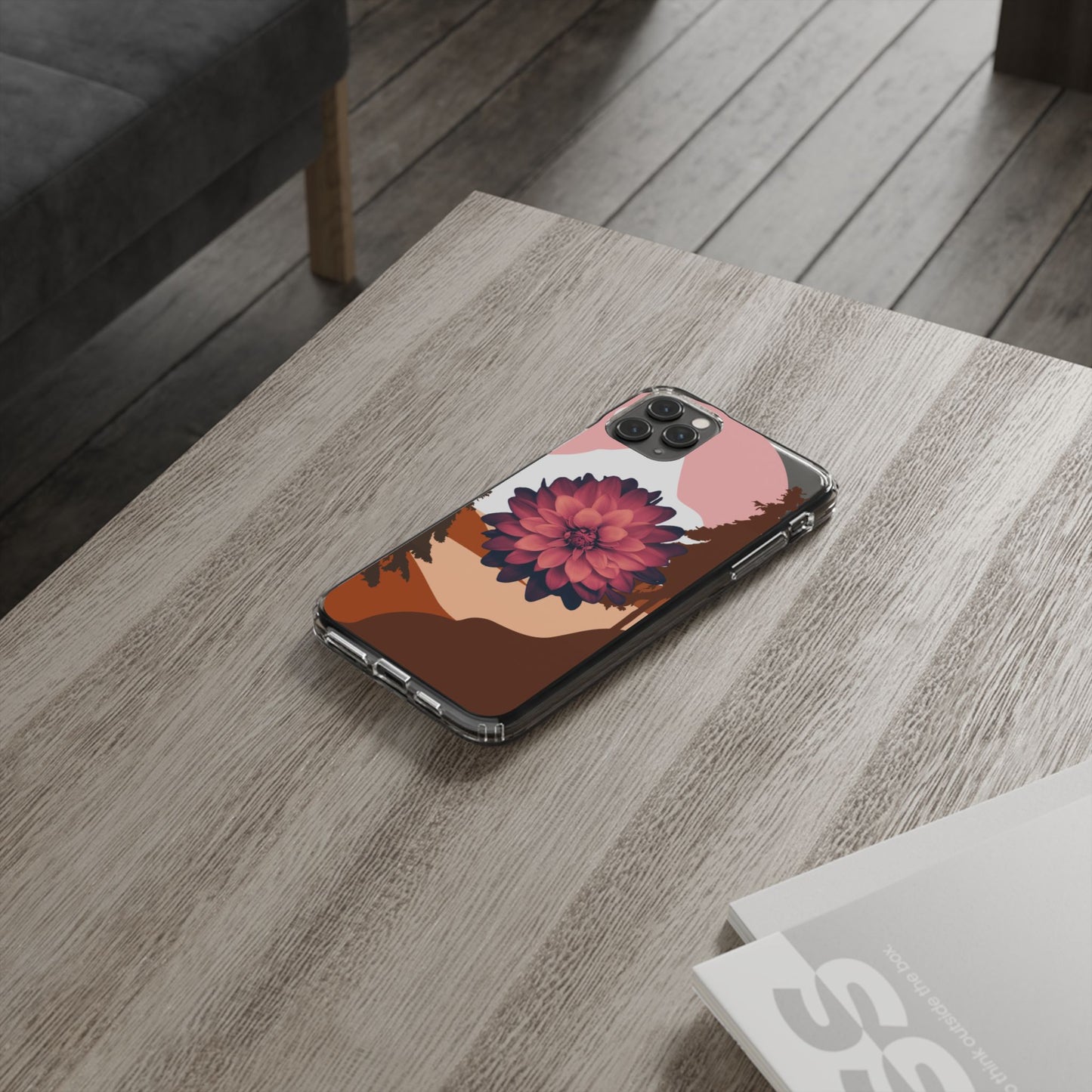 Floral Phone Case - Clear Protective Case with Flower Design