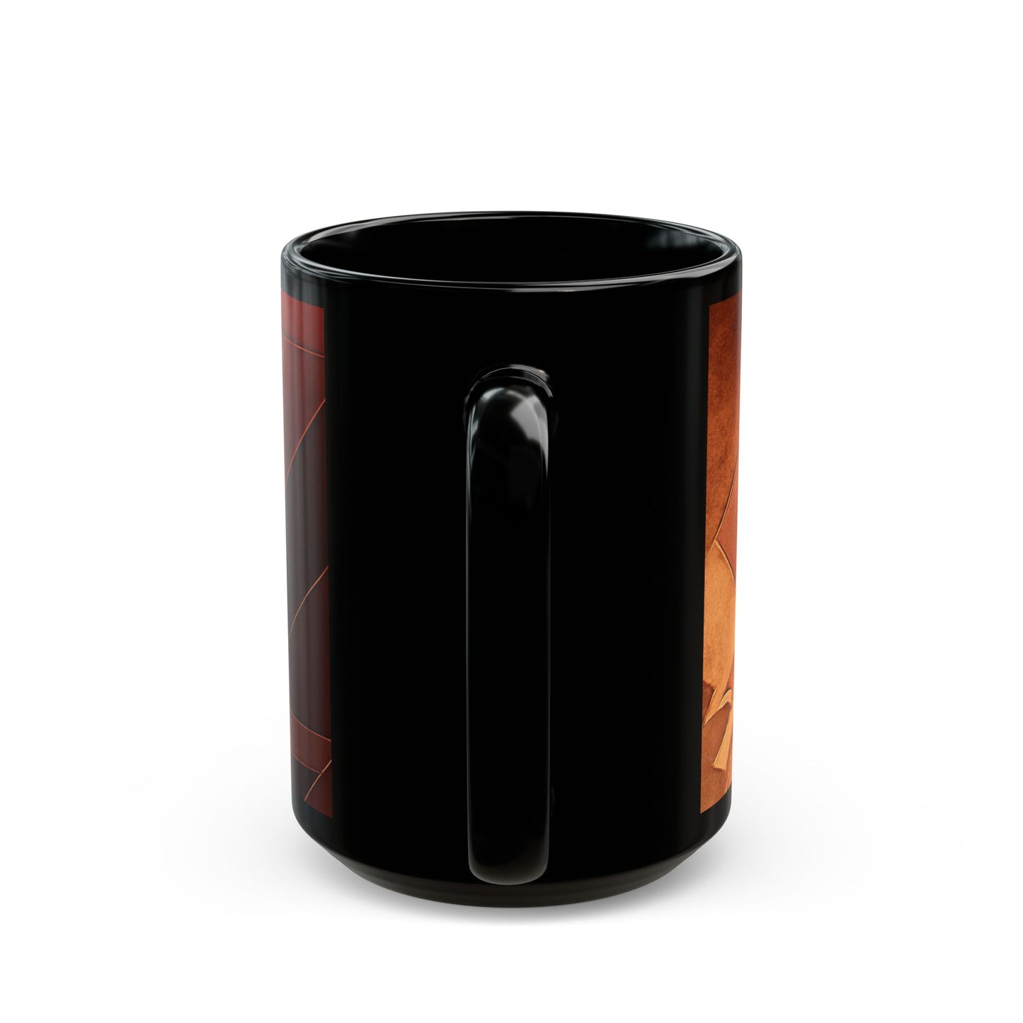 Modern Artistic Black Mug - 11oz & 15oz - Perfect for Coffee Lovers | Unique Gift Idea