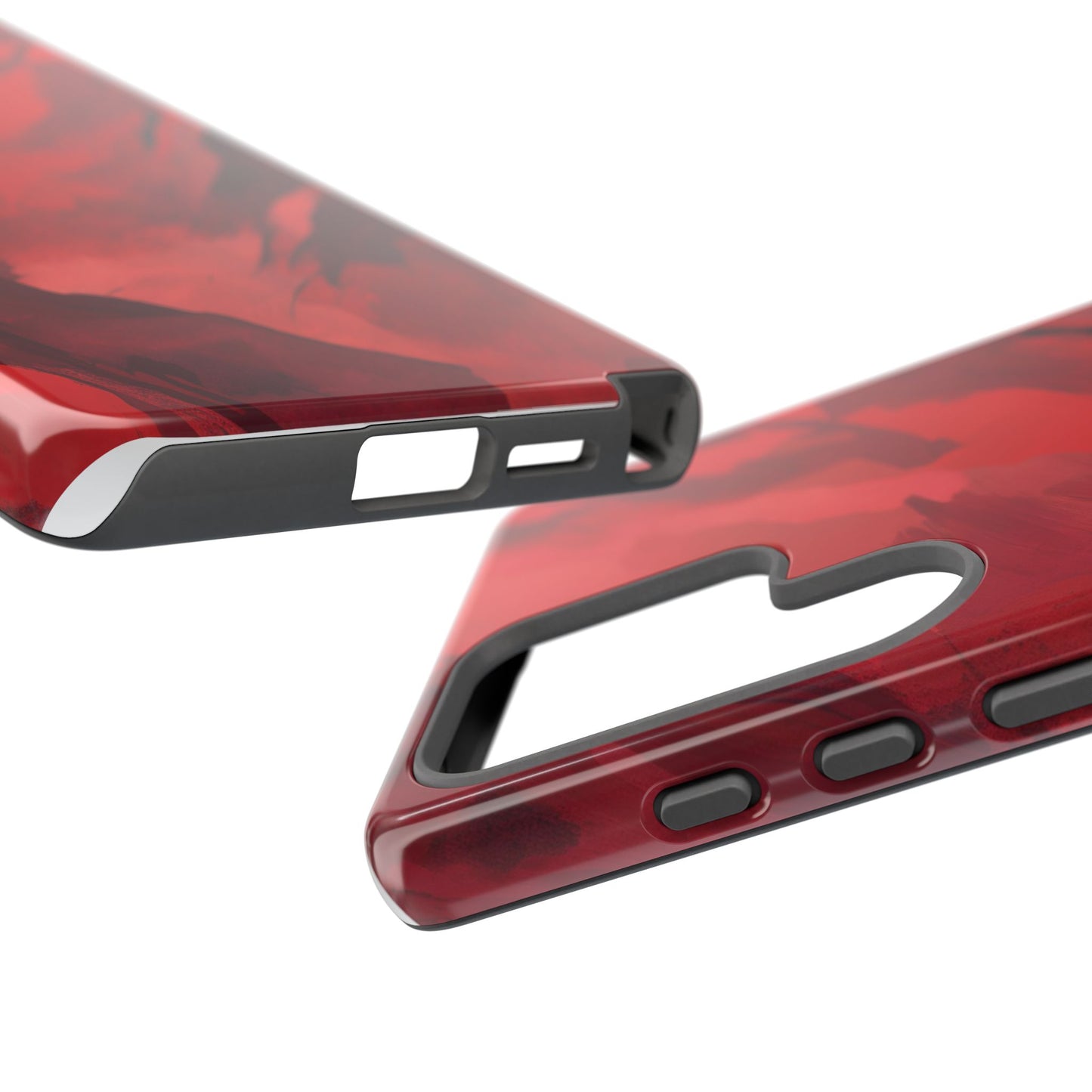 Bold Red Abstract Phone Case - Stylish Protection for Your Phone