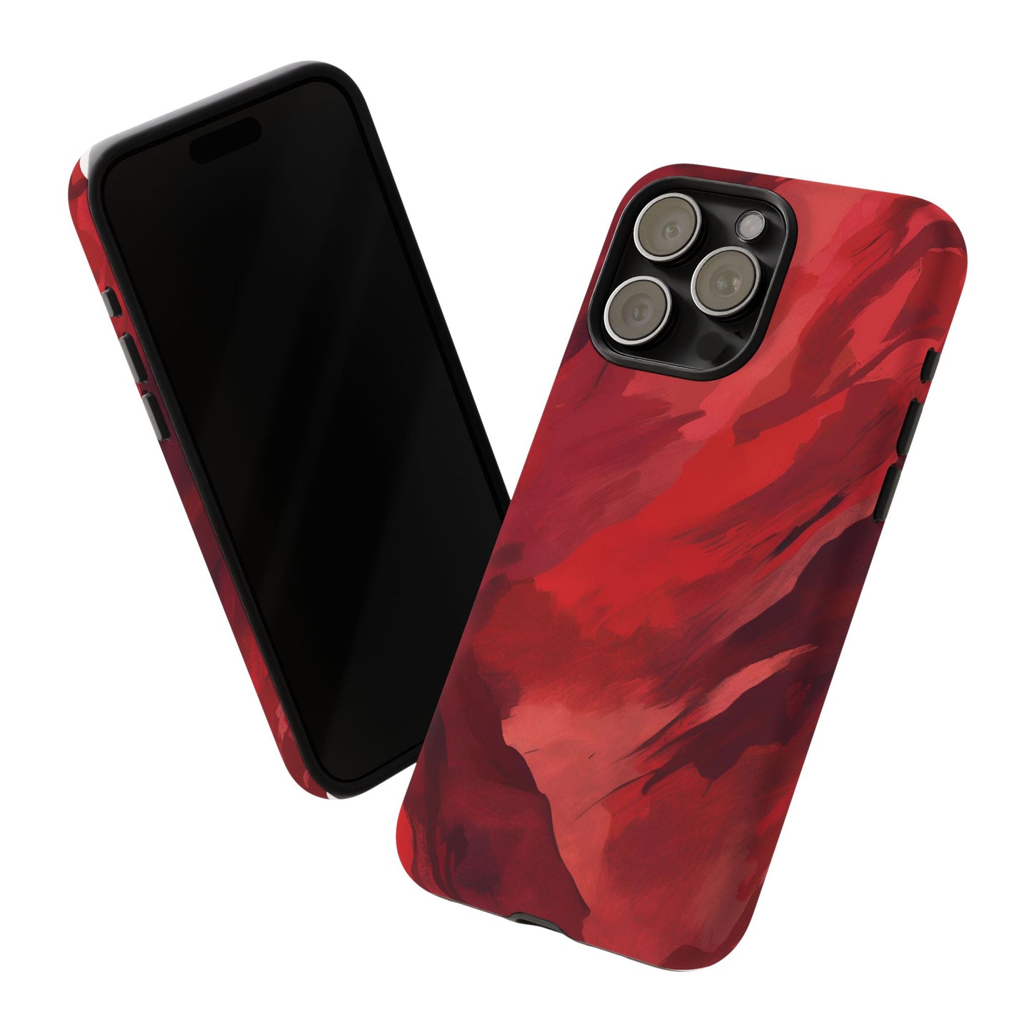 Bold Red Abstract Phone Case - Stylish Protection for Your Phone