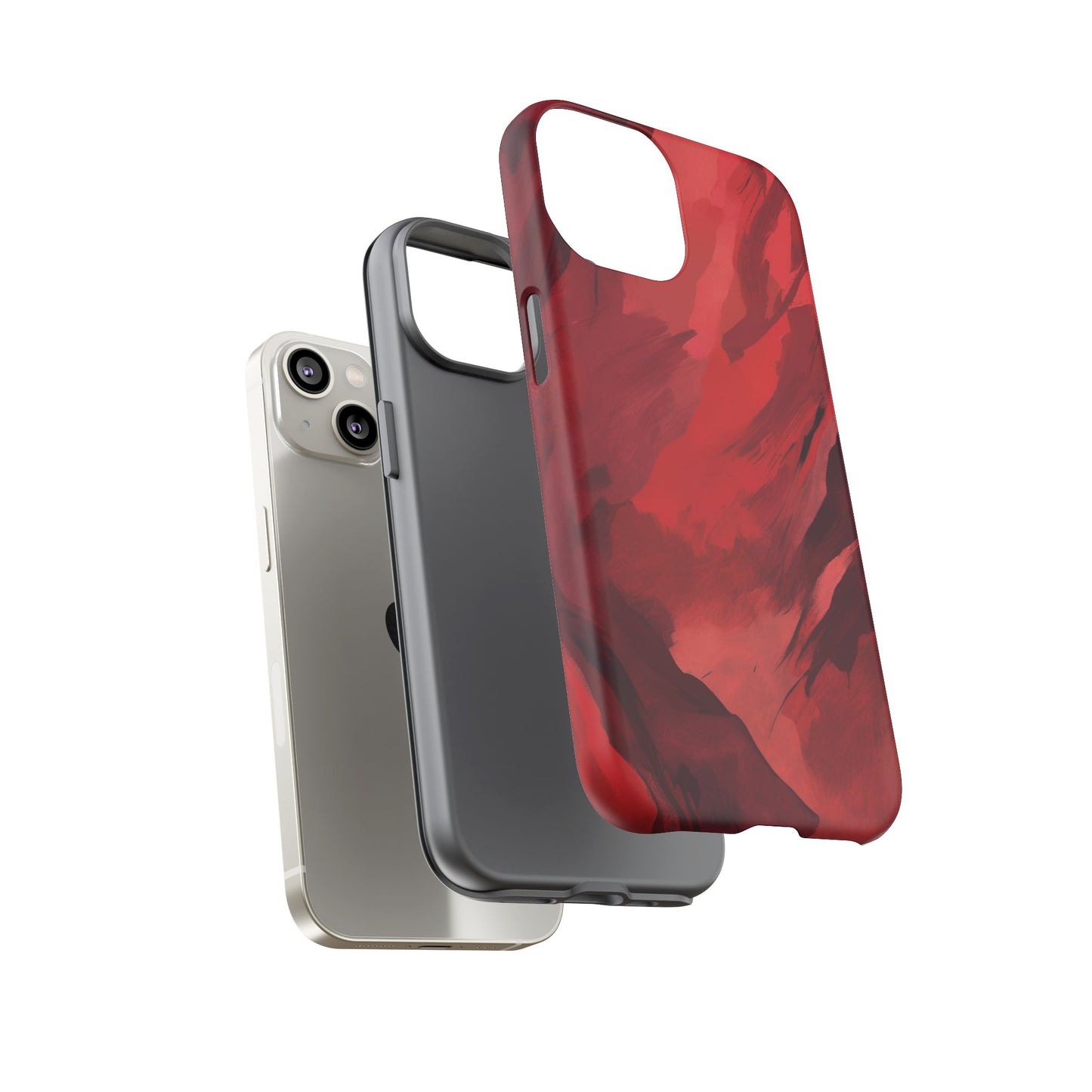 Bold Red Abstract Phone Case - Stylish Protection for Your Phone