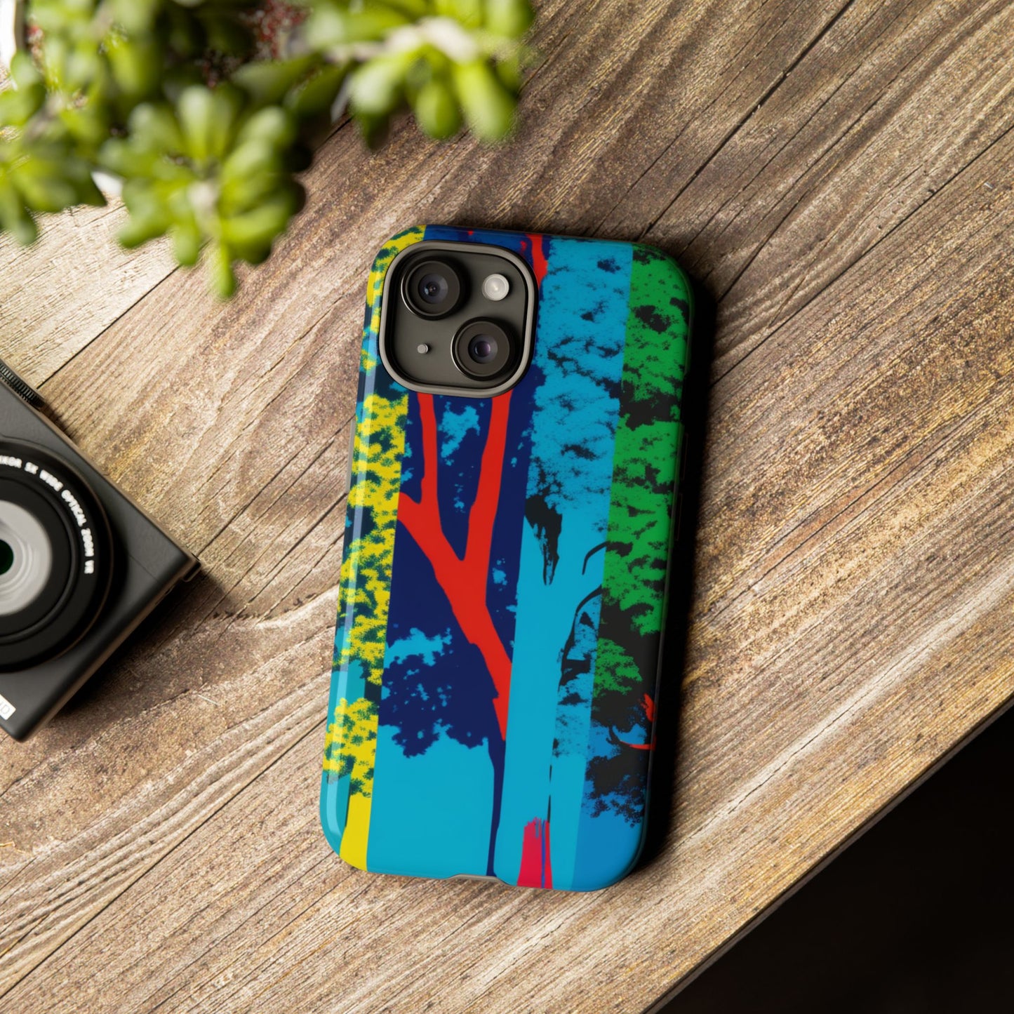 Phone Case - Colorful Forest Design Tough Case