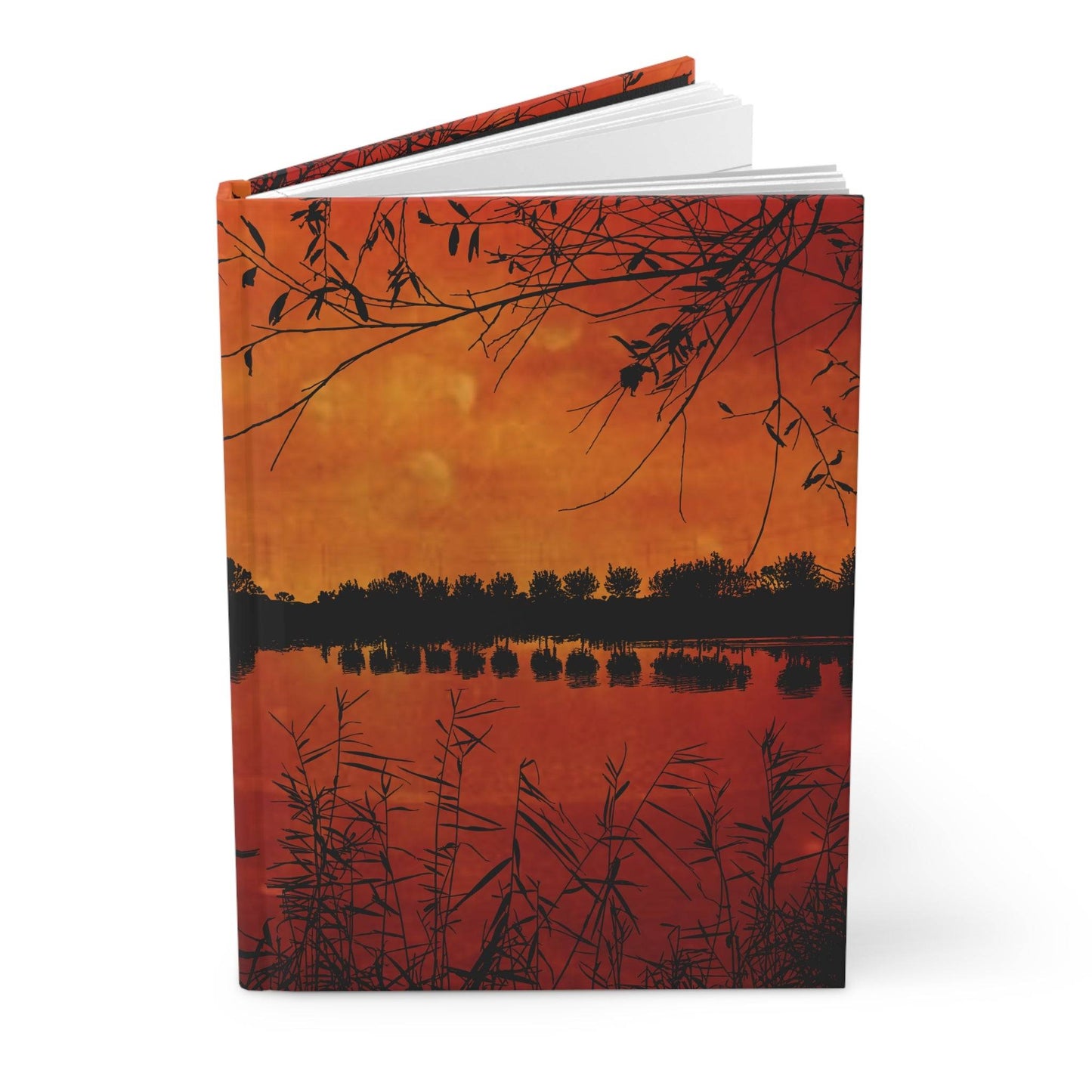 Sunset Reflection Hardcover Journal - Inspiring Nature-Themed Notebook for Writers and Dreamers