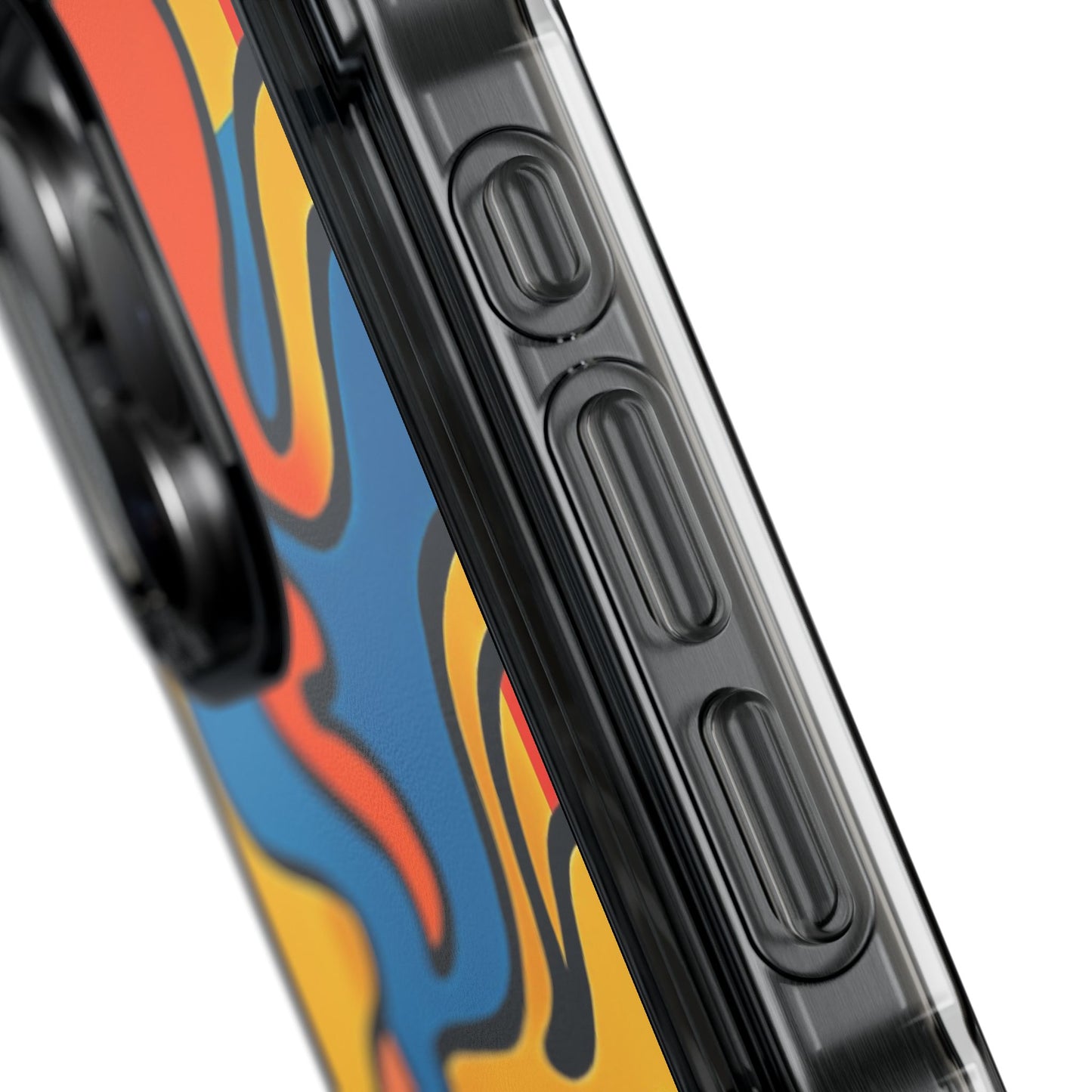 Stylish Magnetic Clear Impact Phone Case with Colorful Profile Art