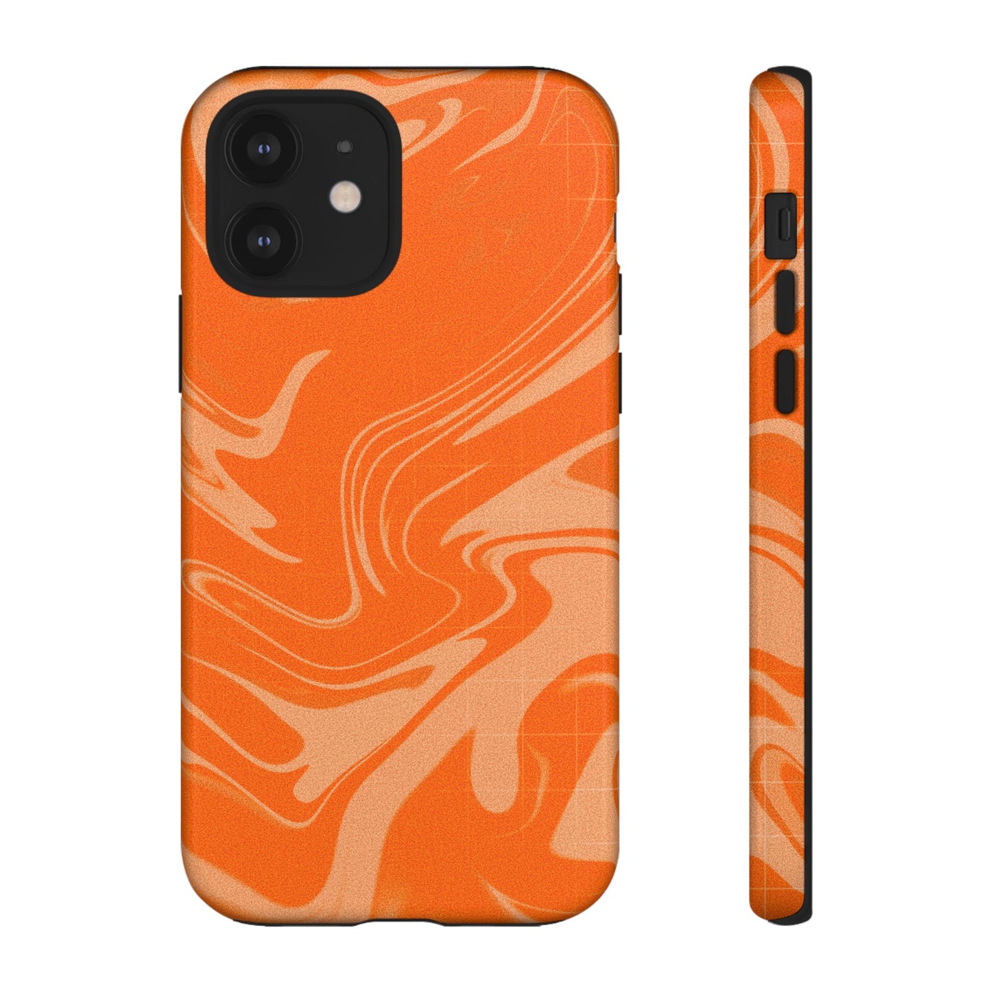 Stylish Orange Marble Phone Case - Tough Cases for Trendy Protection
