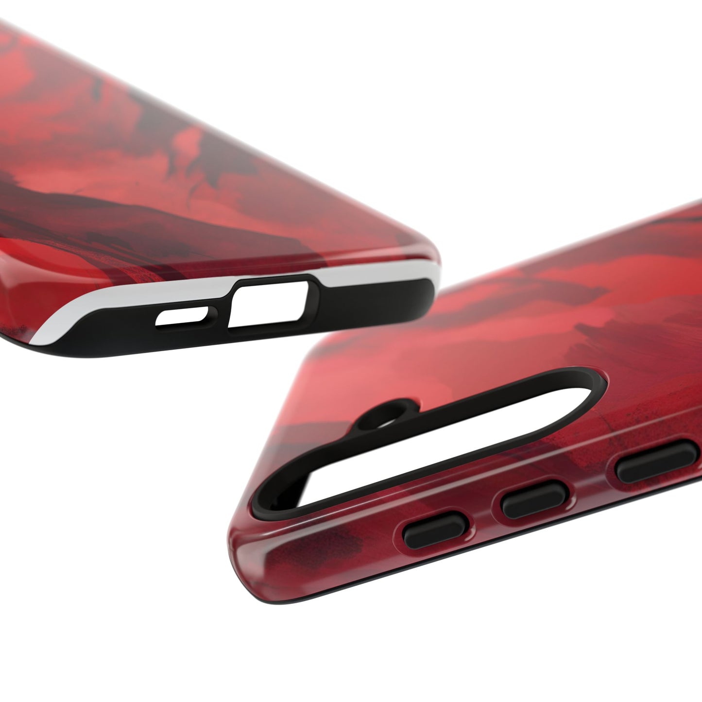 Bold Red Abstract Phone Case - Stylish Protection for Your Phone