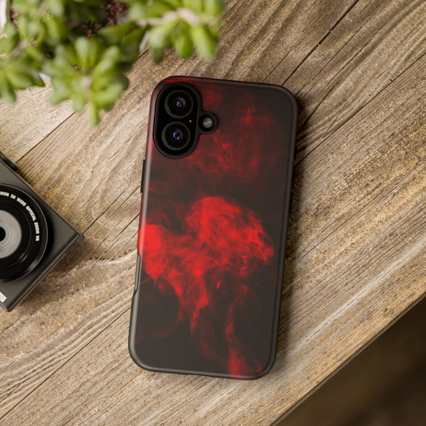 Bold Red Smoke Phone Case – Tough Cases for Protection and Style