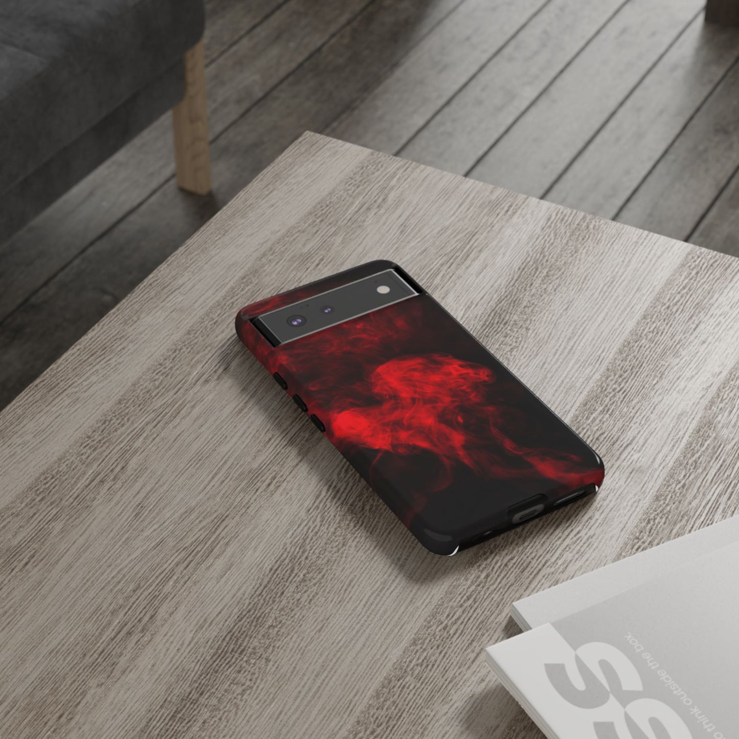 Bold Red Smoke Phone Case – Tough Cases for Protection and Style