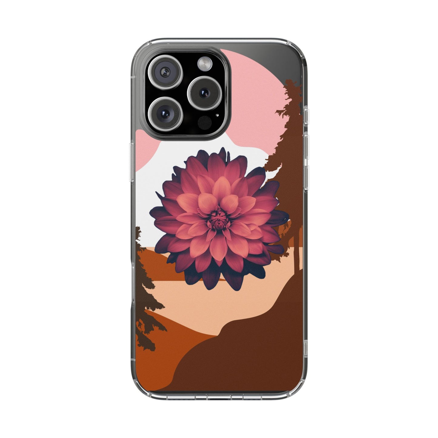 Floral Phone Case - Clear Protective Case with Flower Design