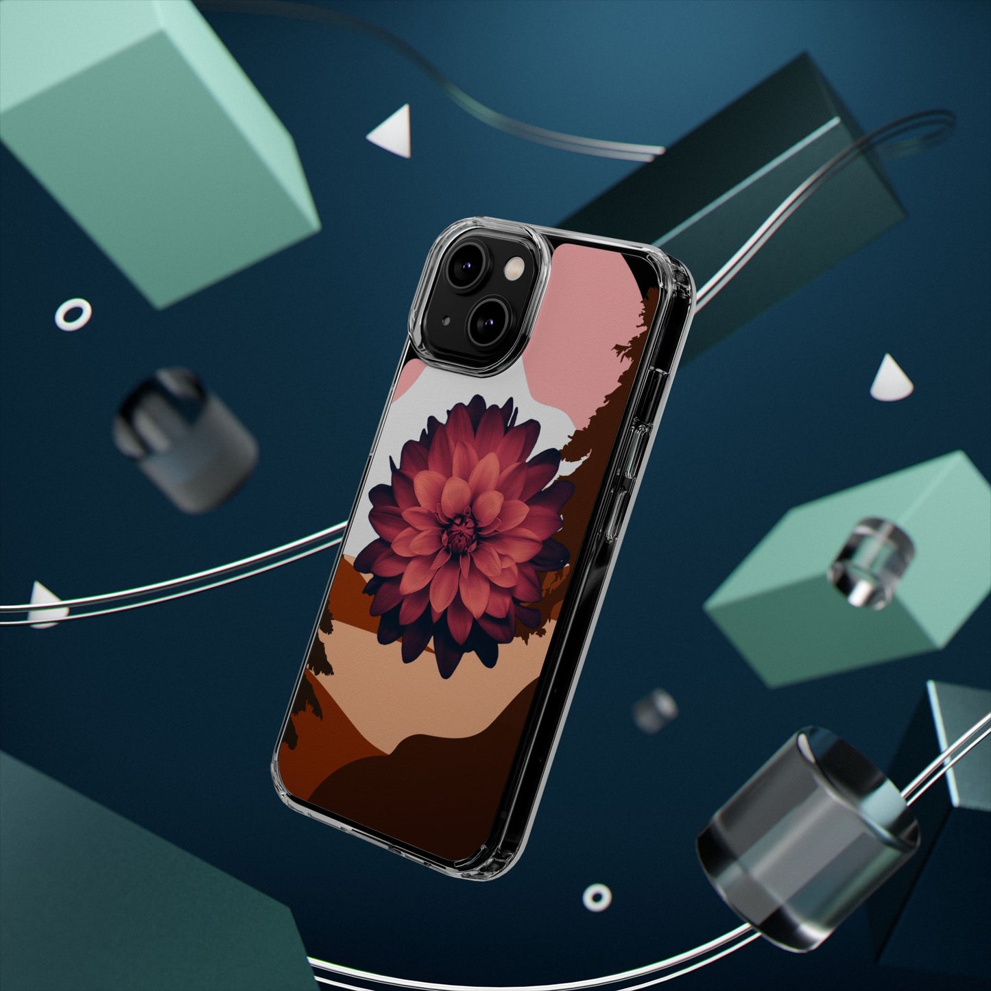 Floral Phone Case - Clear Protective Case with Flower Design