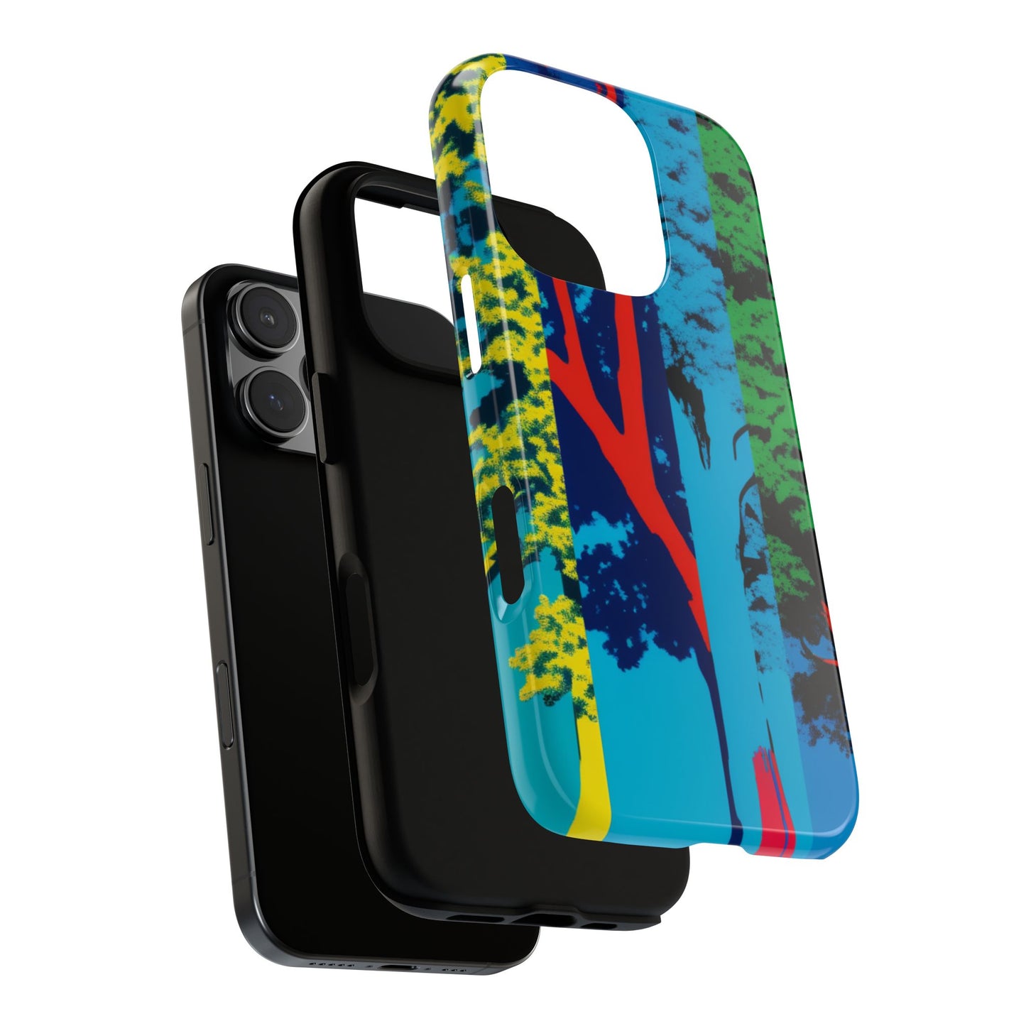 Phone Case - Colorful Forest Design Tough Case