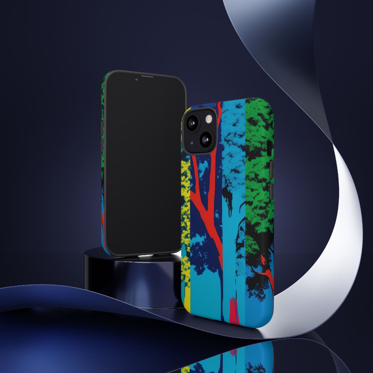 Phone Case - Colorful Forest Design Tough Case