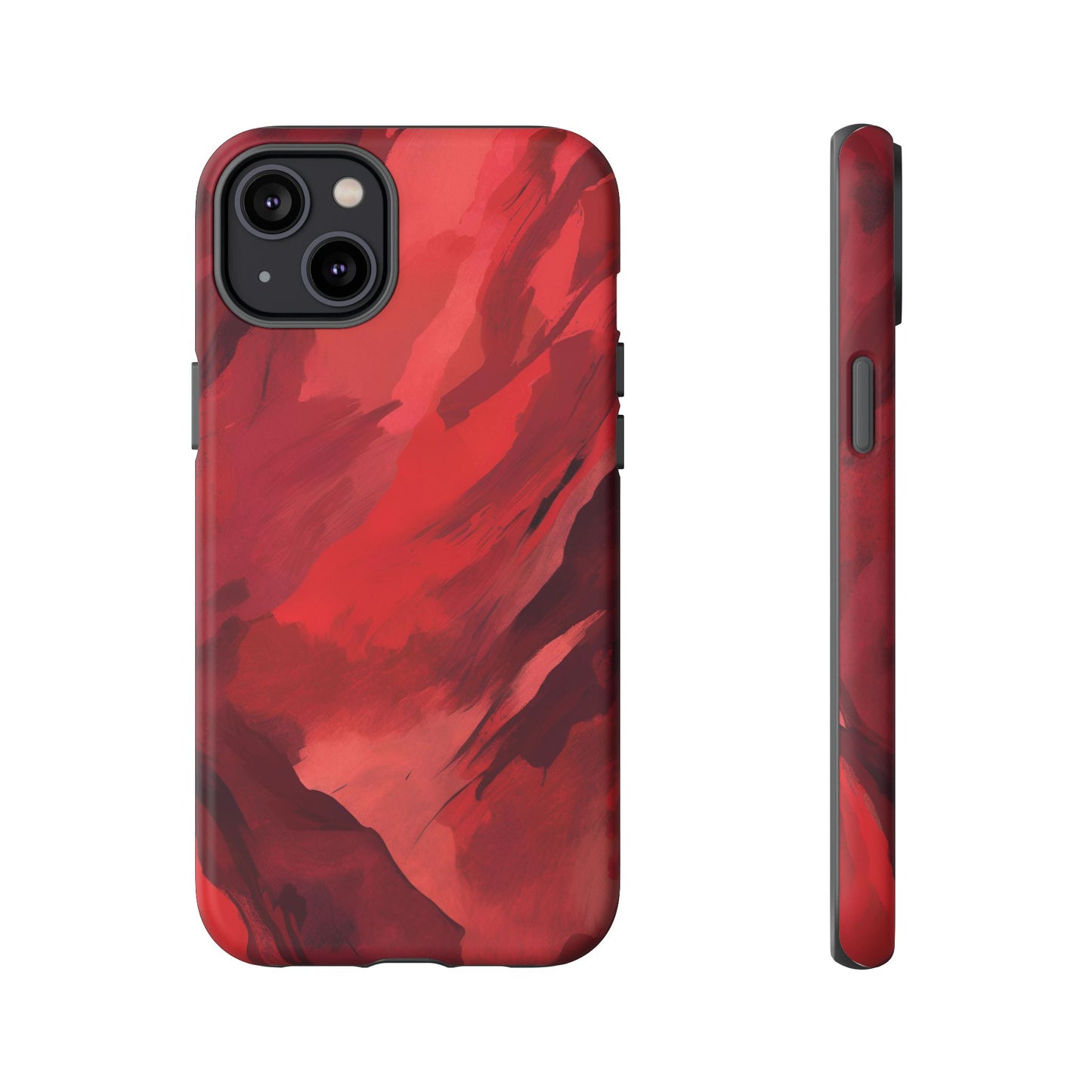 Bold Red Abstract Phone Case - Stylish Protection for Your Phone