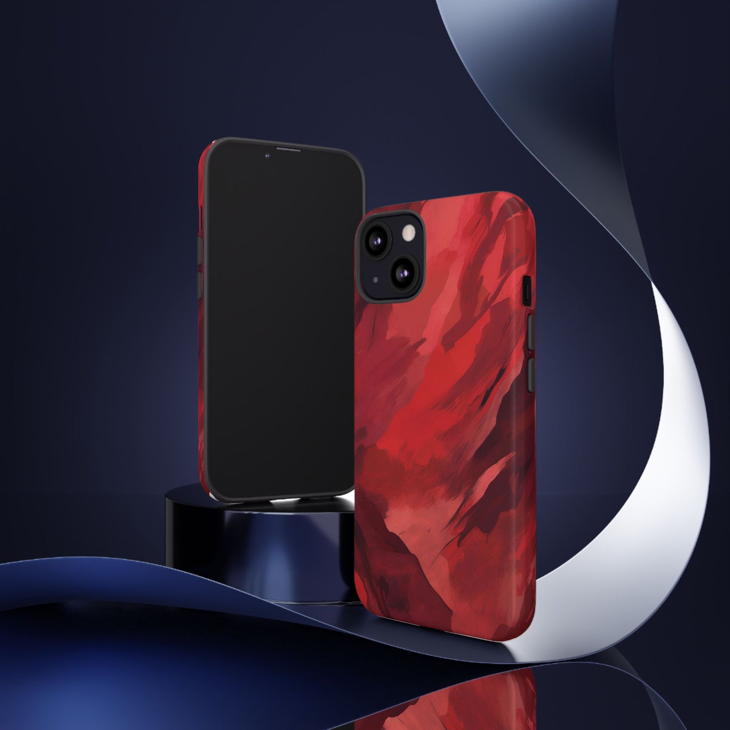 Bold Red Abstract Phone Case - Stylish Protection for Your Phone