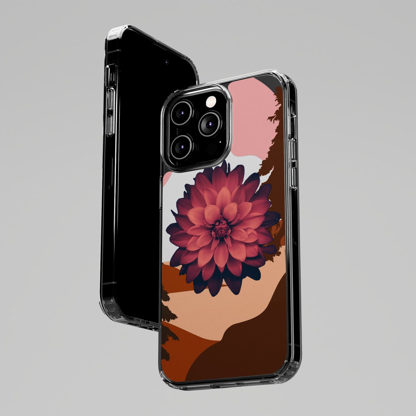 Floral Phone Case - Clear Protective Case with Flower Design