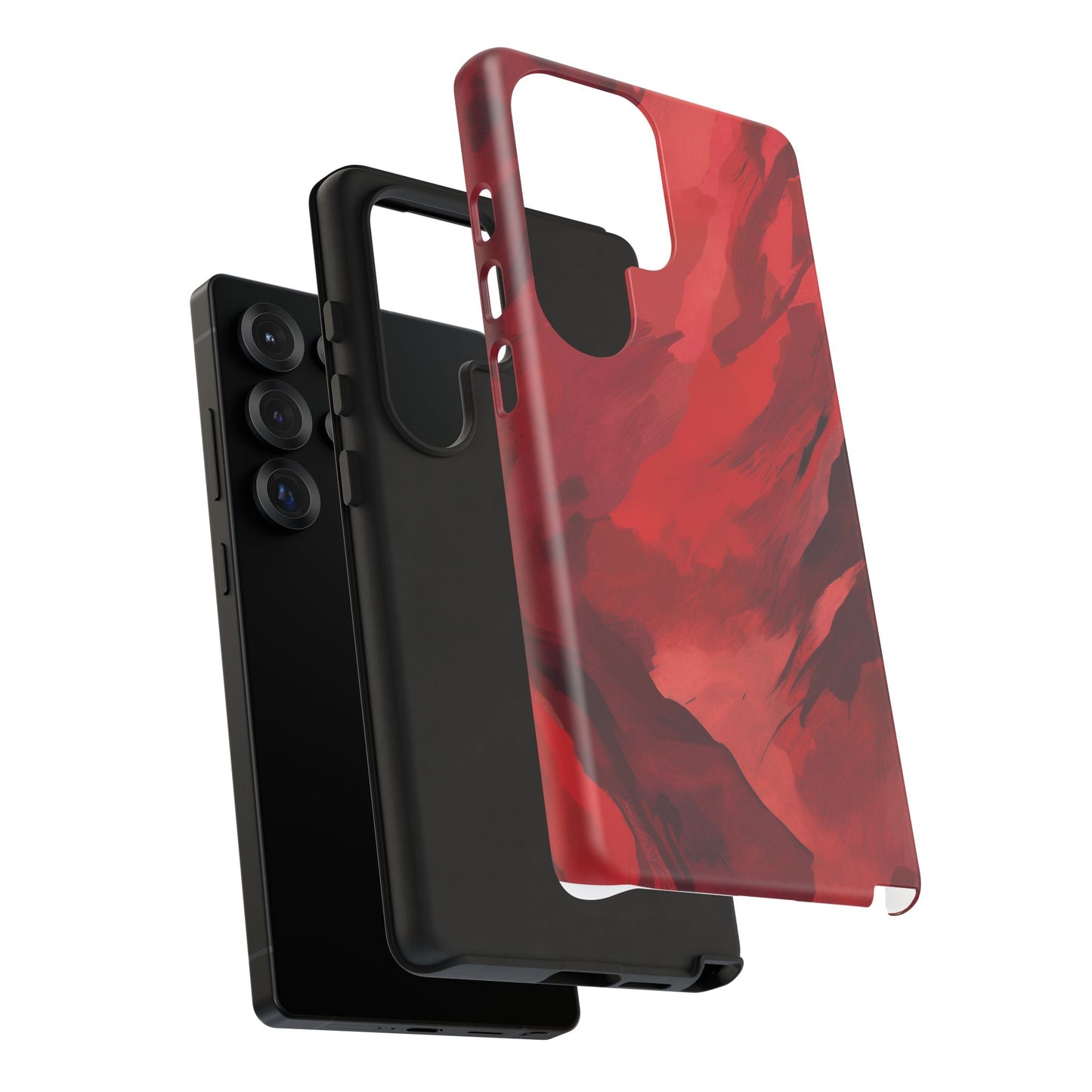 Bold Red Abstract Phone Case - Stylish Protection for Your Phone