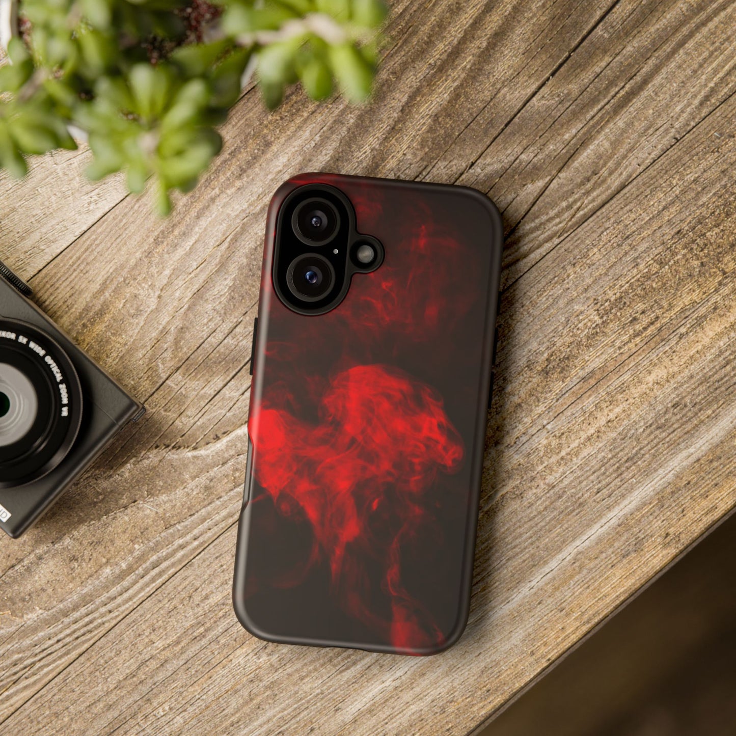 Bold Red Smoke Phone Case – Tough Cases for Protection and Style