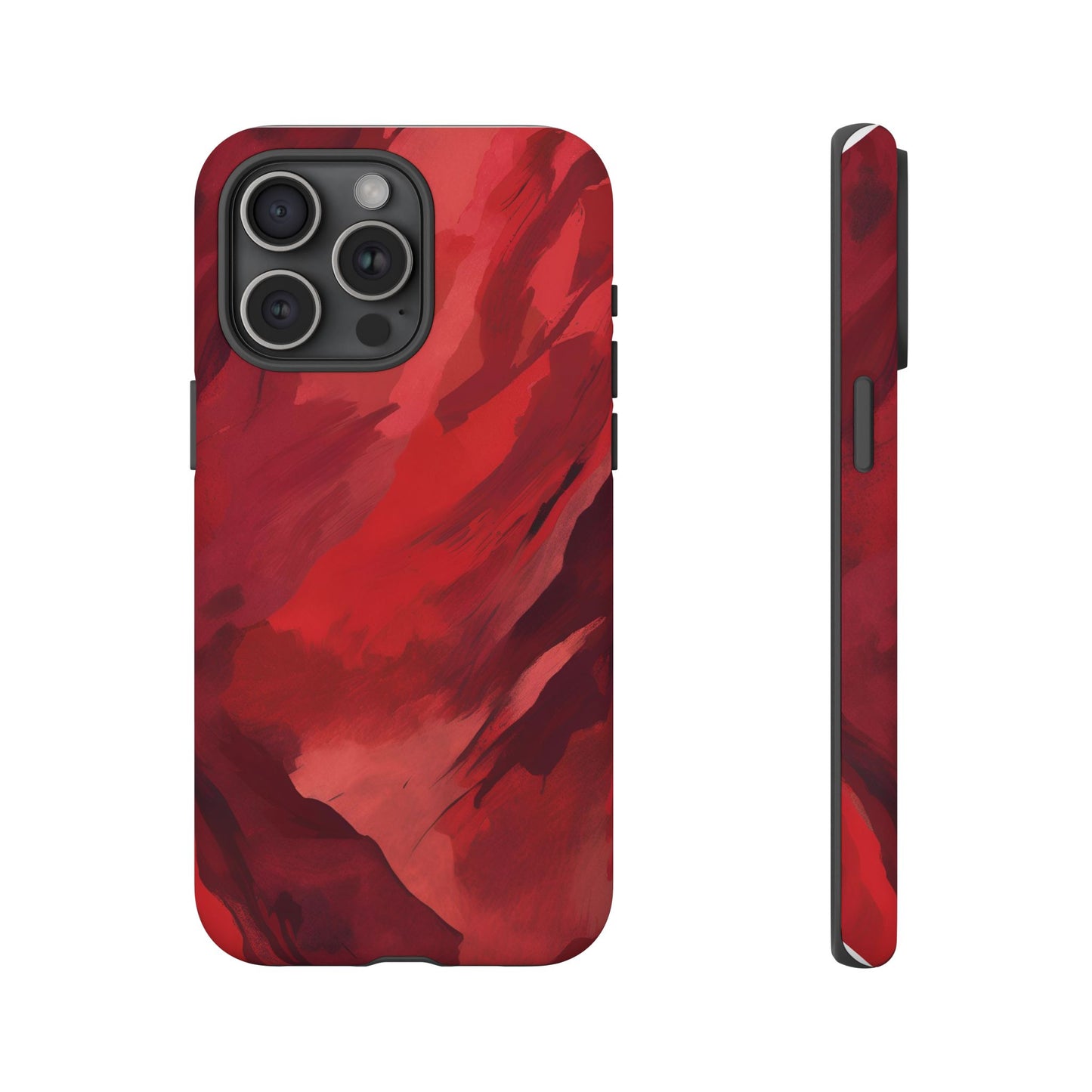 Bold Red Abstract Phone Case - Stylish Protection for Your Phone