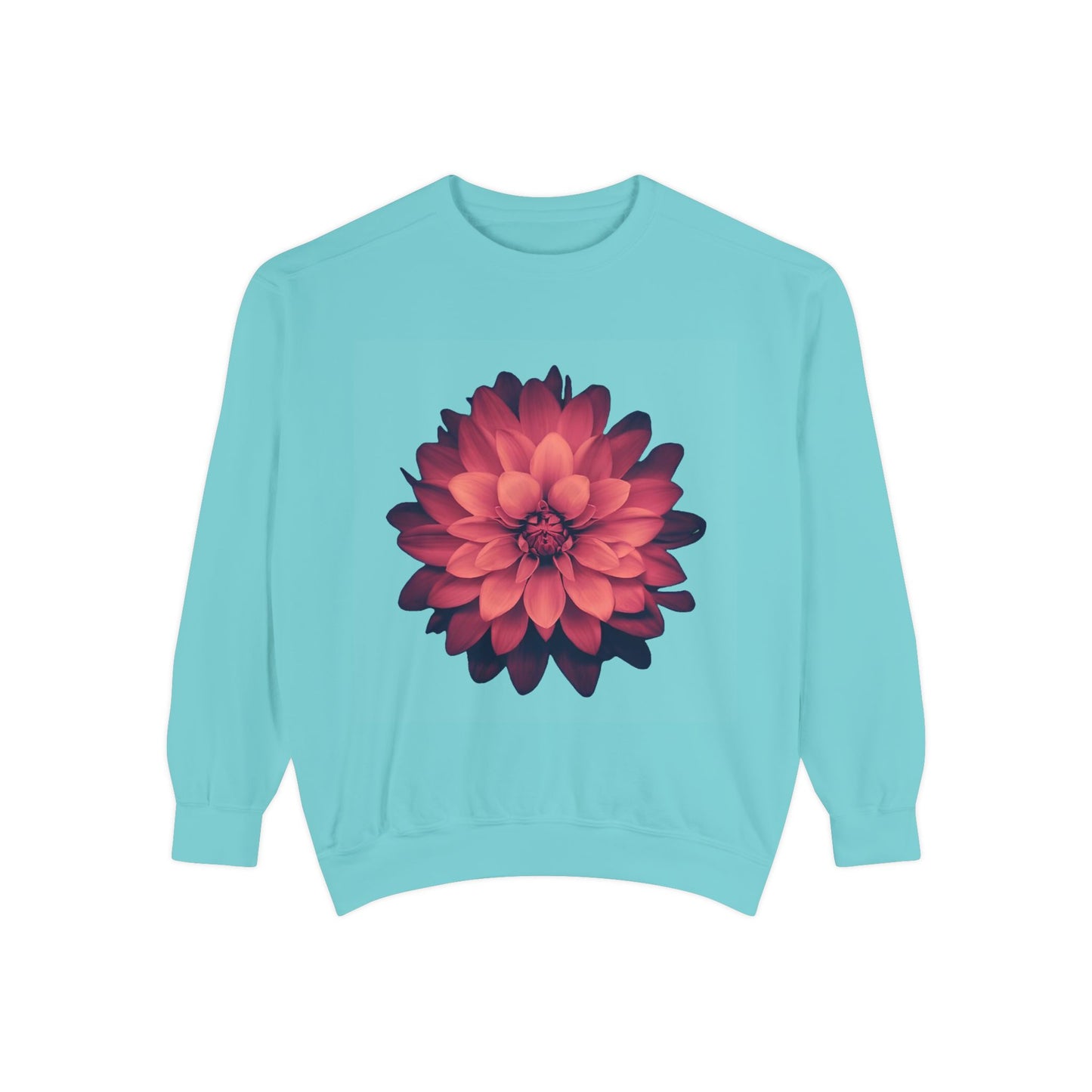 Floral Unisex Sweatshirt - Cozy Garment-Dyed Style for Nature Lovers
