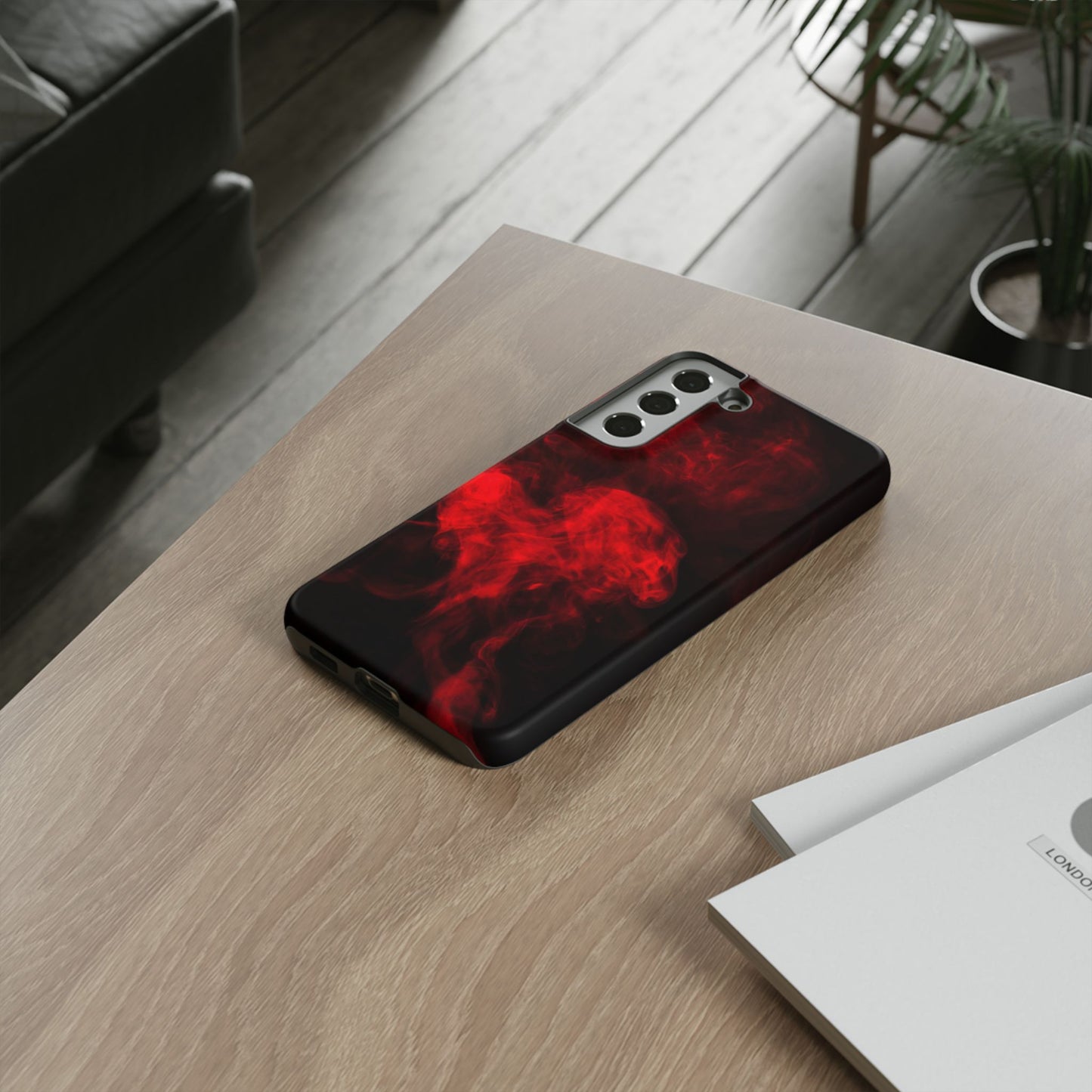 Bold Red Smoke Phone Case – Tough Cases for Protection and Style