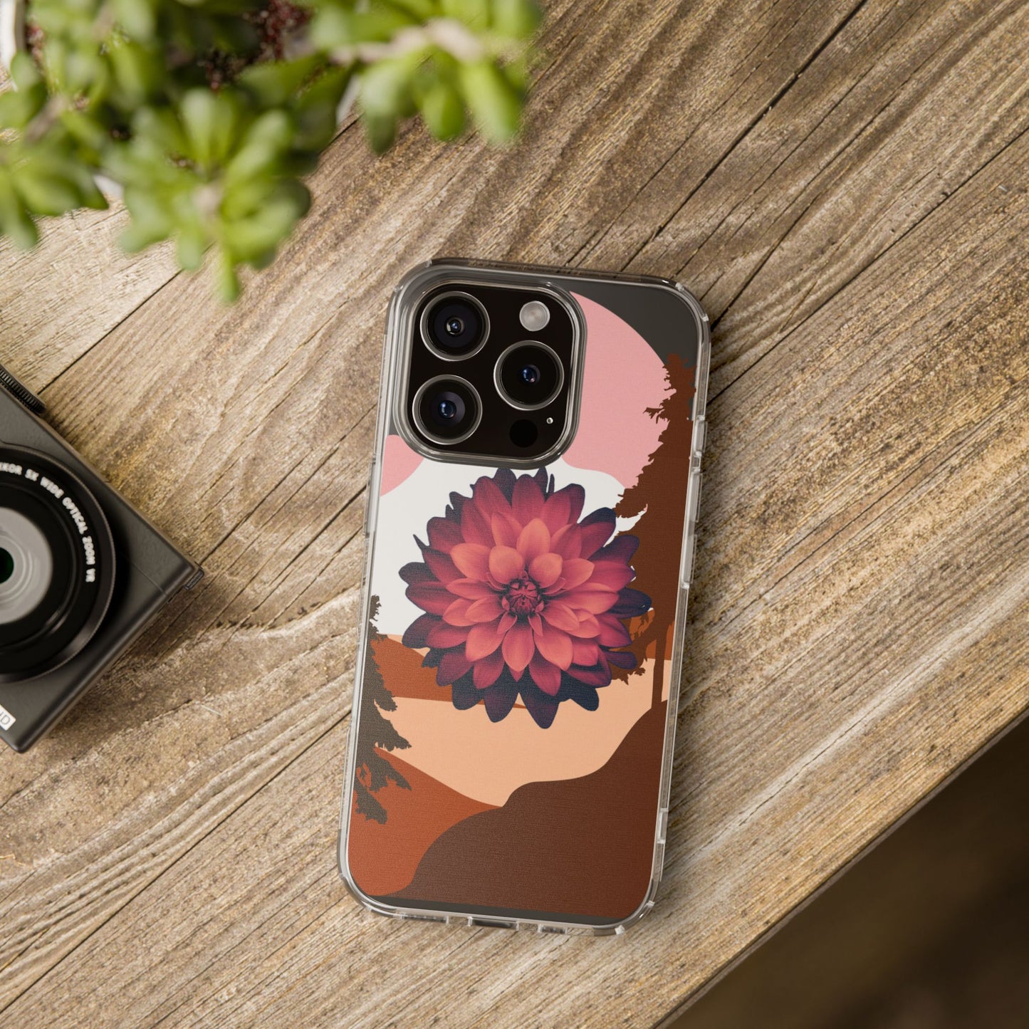 Floral Phone Case - Clear Protective Case with Flower Design
