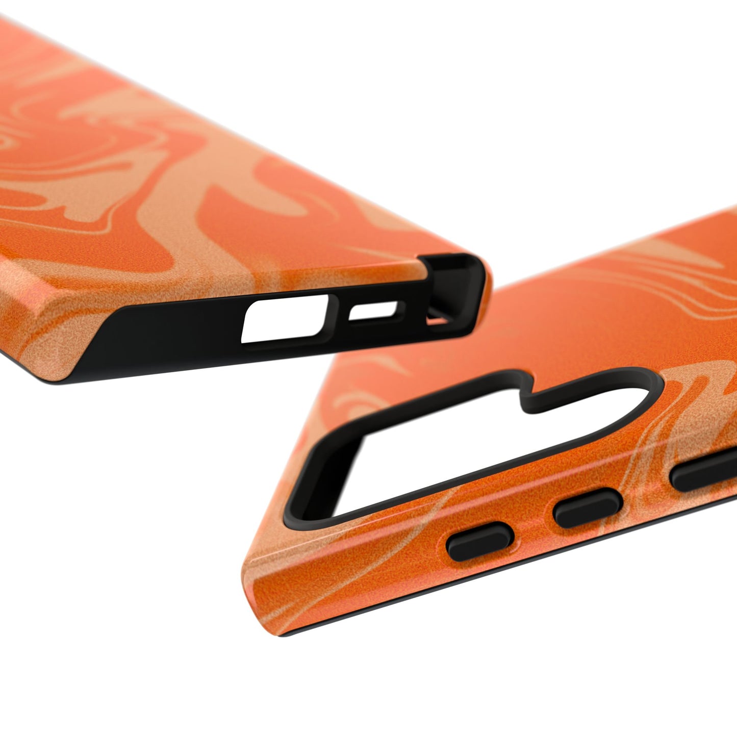 Stylish Orange Marble Phone Case - Tough Cases for Trendy Protection