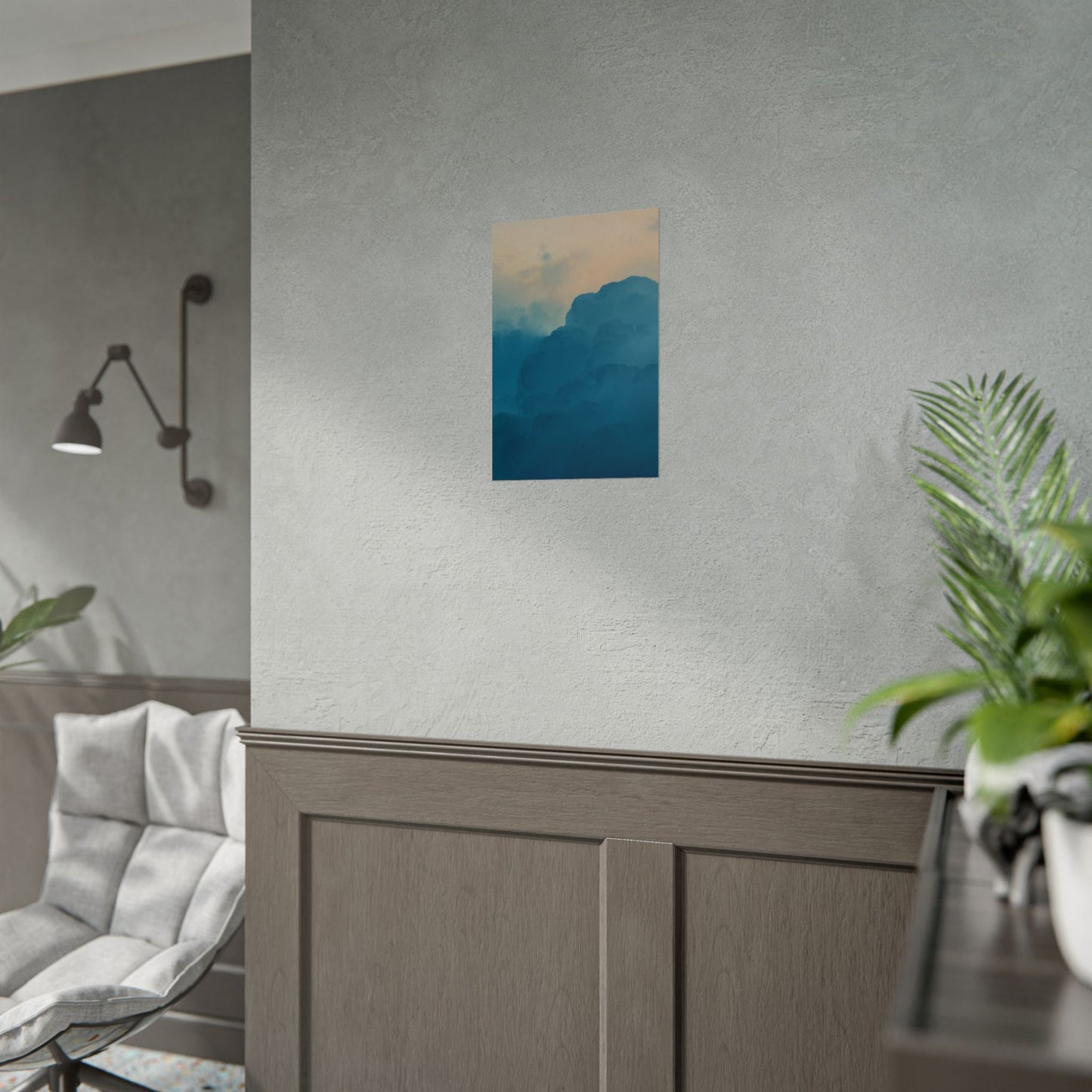 Tranquil Cloudscape Rolled Poster - Perfect for Home Décor and Relaxation