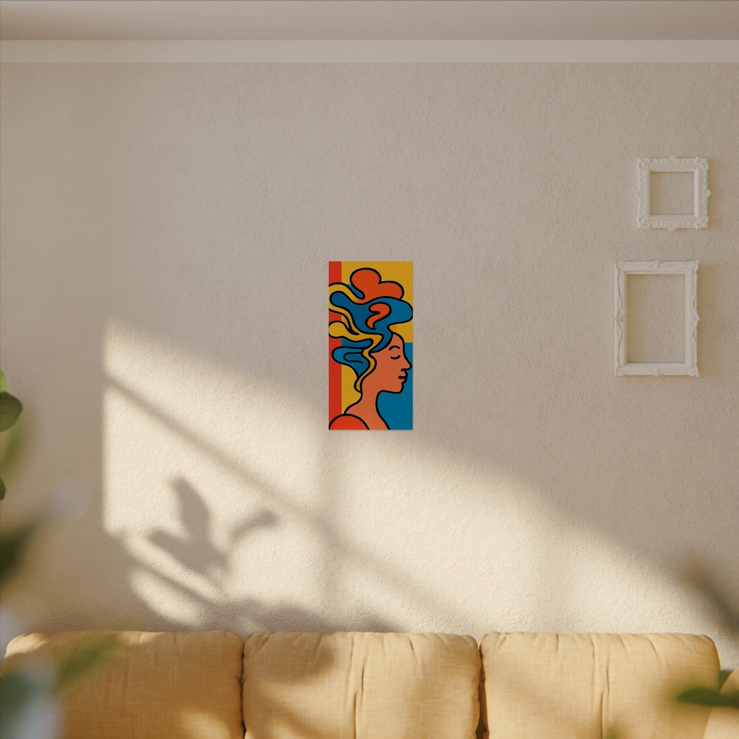 Poster Print - Colorful Abstract Woman with Textured Watercolor Art - GenZ & Millennials