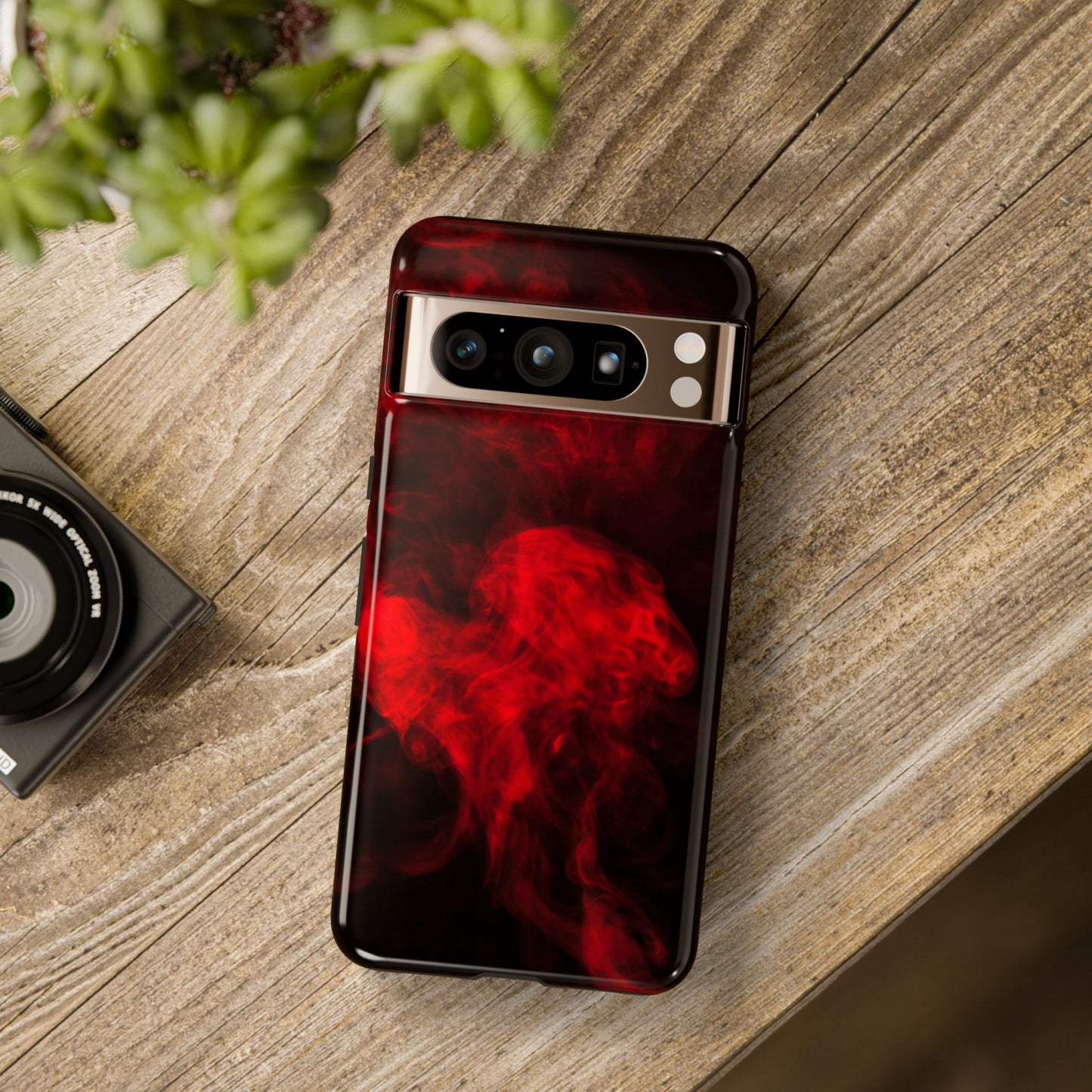 Bold Red Smoke Phone Case – Tough Cases for Protection and Style