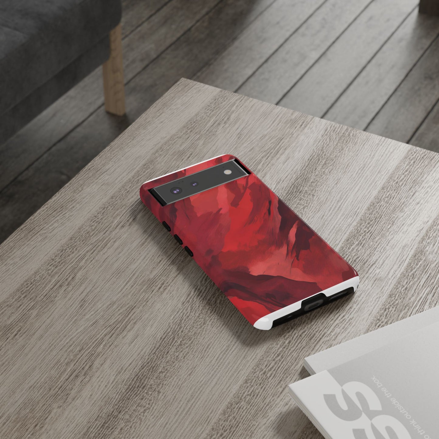 Bold Red Abstract Phone Case - Stylish Protection for Your Phone
