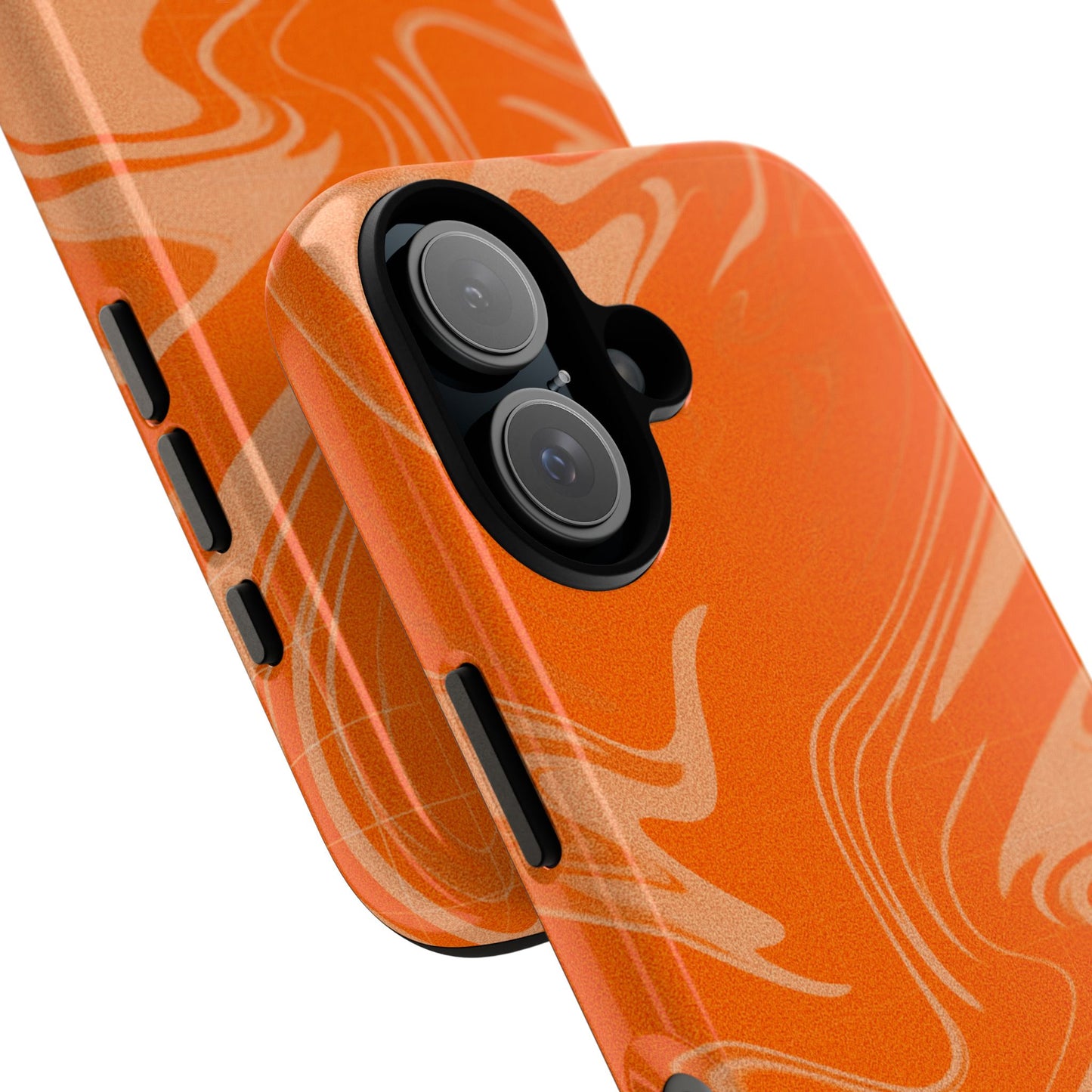 Stylish Orange Marble Phone Case - Tough Cases for Trendy Protection