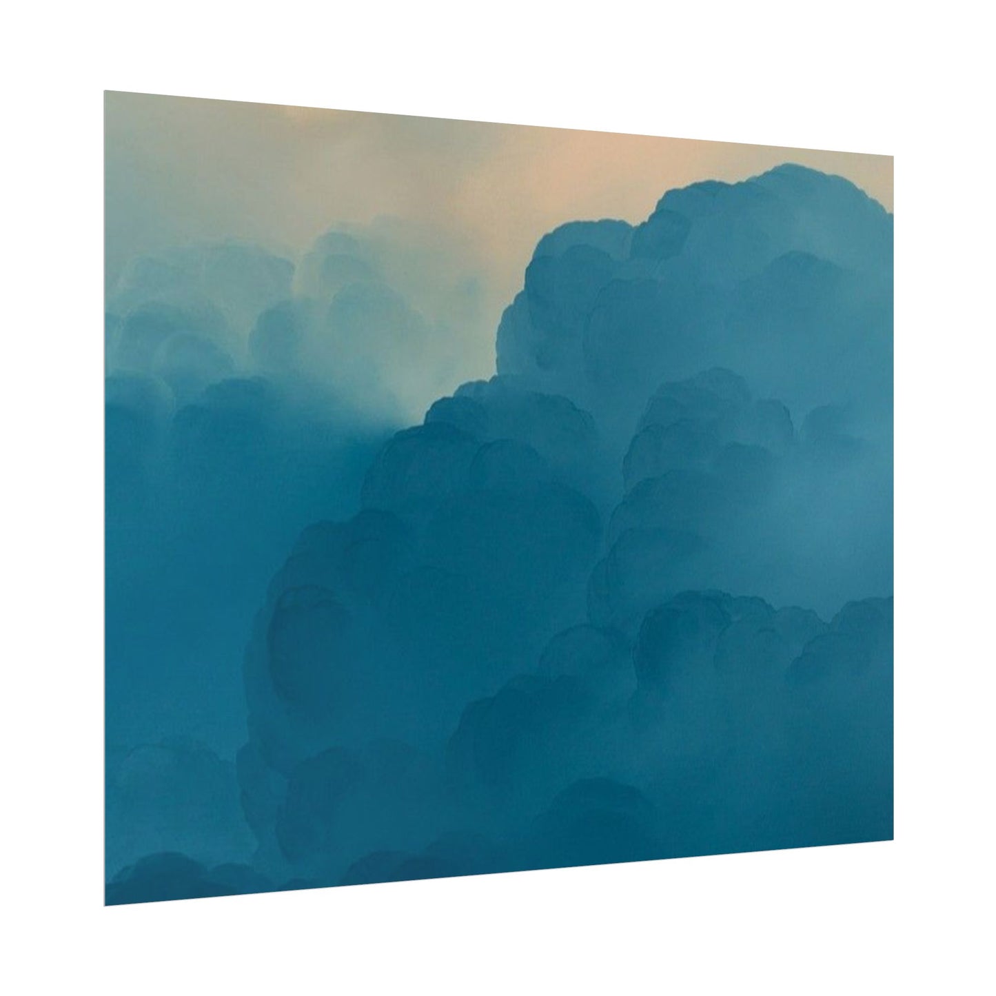 Tranquil Cloudscape Rolled Poster - Perfect for Home Décor and Relaxation