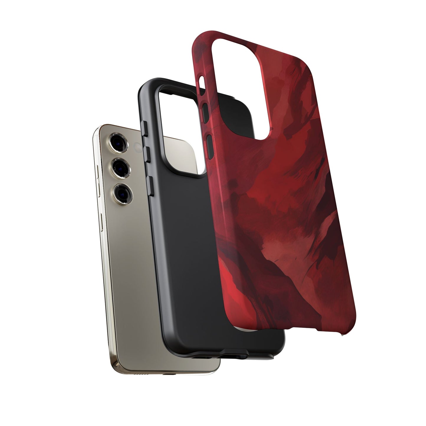 Bold Red Abstract Phone Case - Stylish Protection for Your Phone
