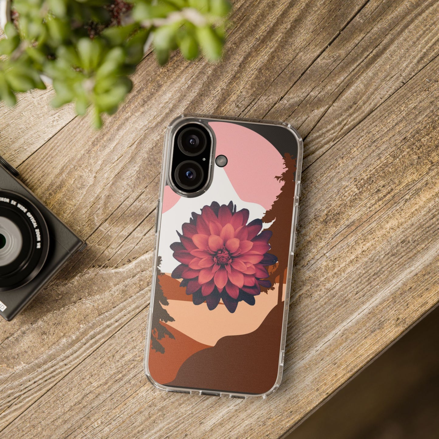 Floral Phone Case - Clear Protective Case with Flower Design