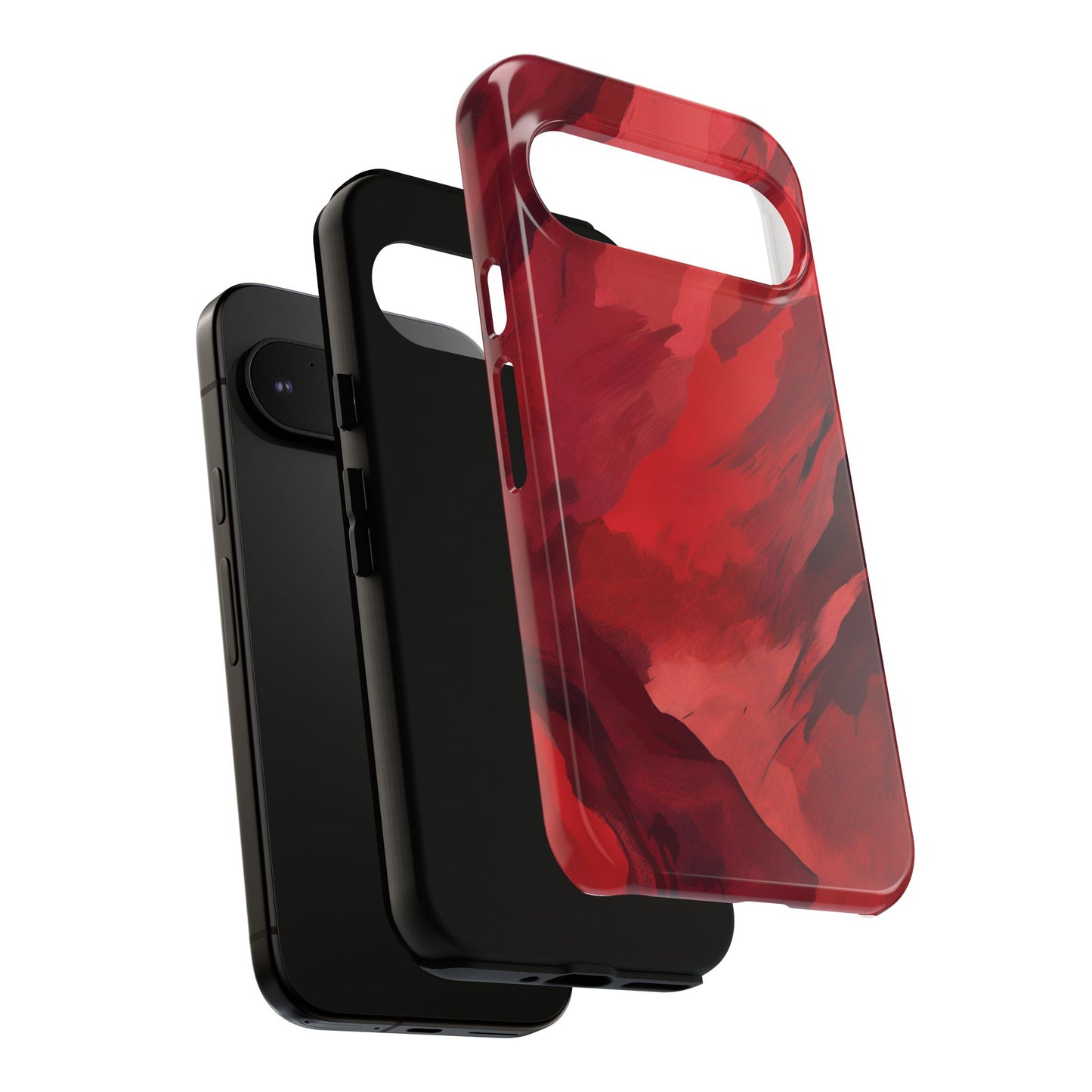 Bold Red Abstract Phone Case - Stylish Protection for Your Phone