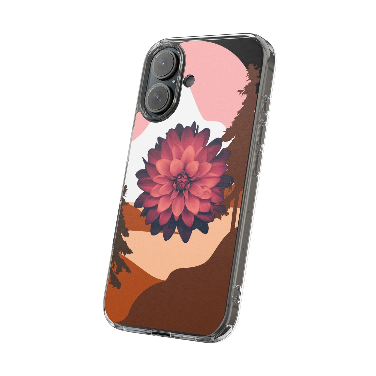 Floral Phone Case - Clear Protective Case with Flower Design