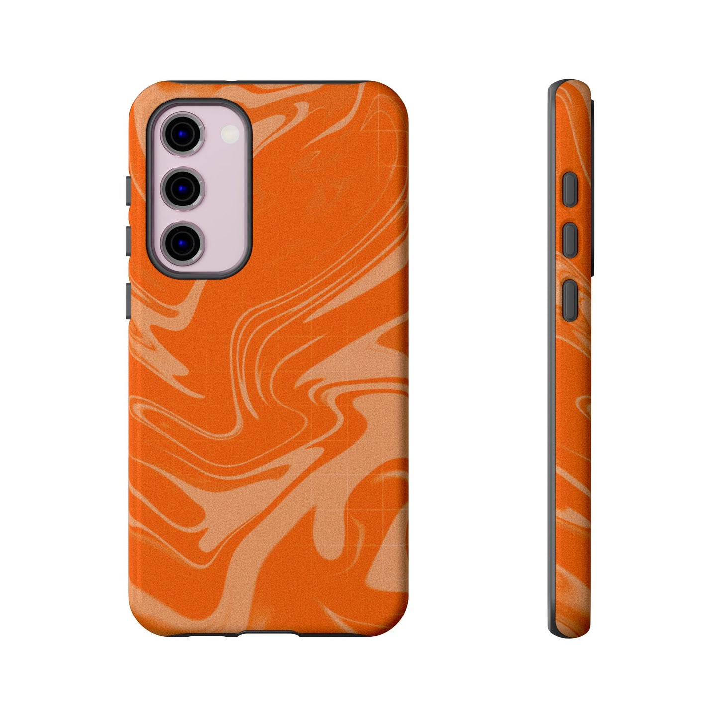 Stylish Orange Marble Phone Case - Tough Cases for Trendy Protection