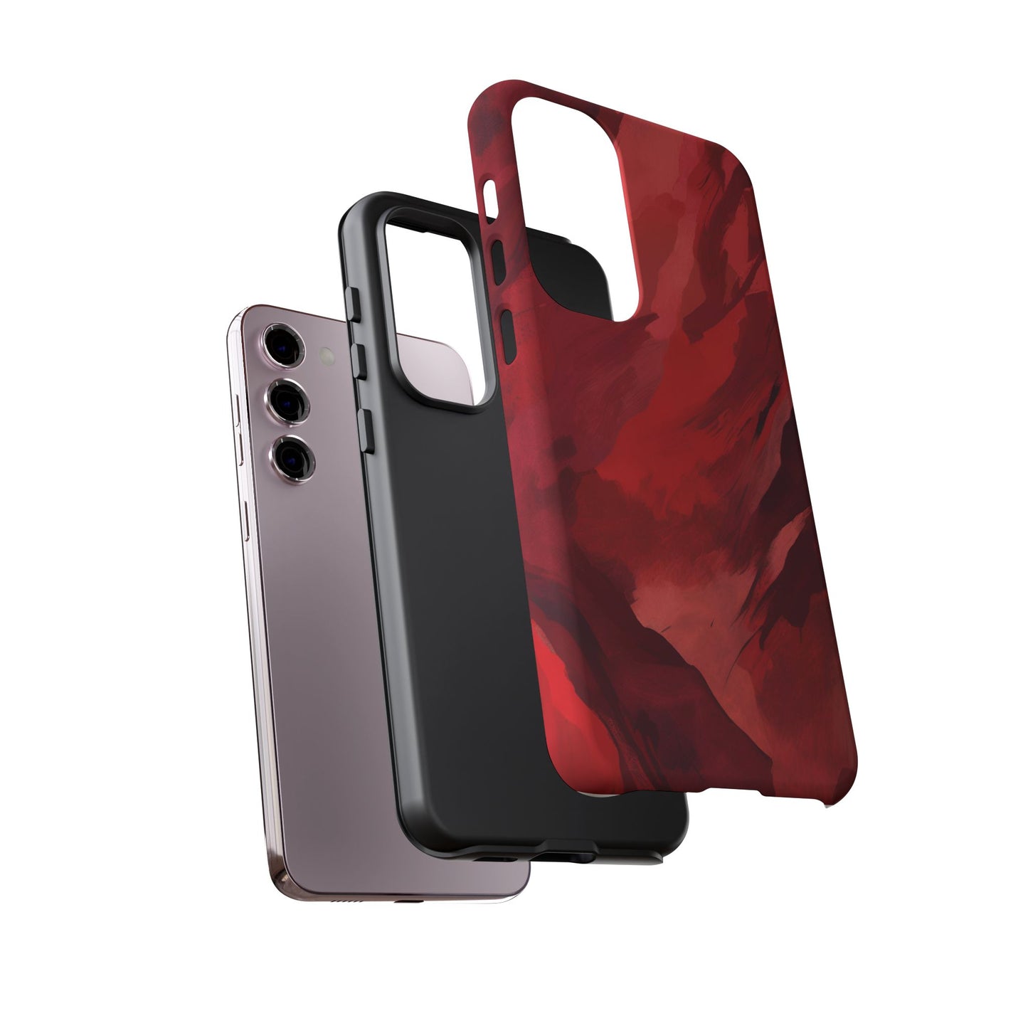 Bold Red Abstract Phone Case - Stylish Protection for Your Phone