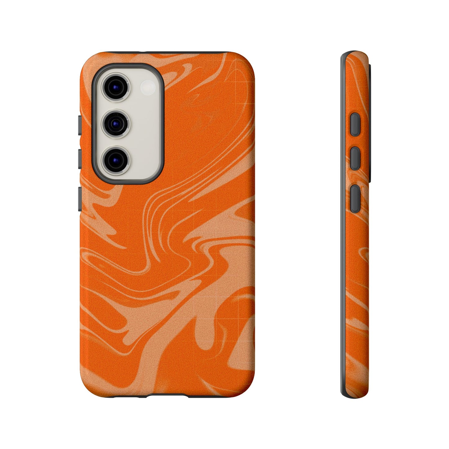 Stylish Orange Marble Phone Case - Tough Cases for Trendy Protection
