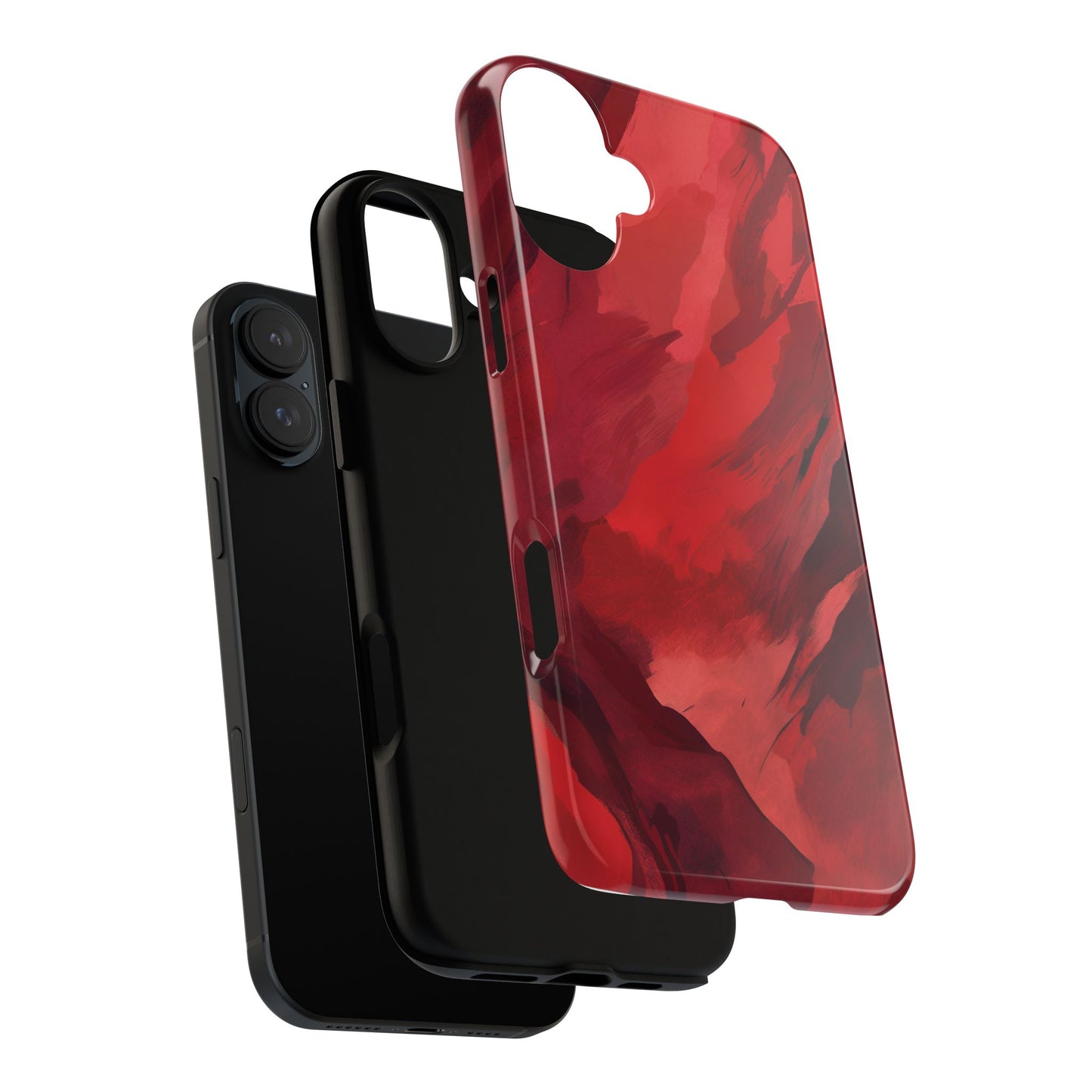 Bold Red Abstract Phone Case - Stylish Protection for Your Phone