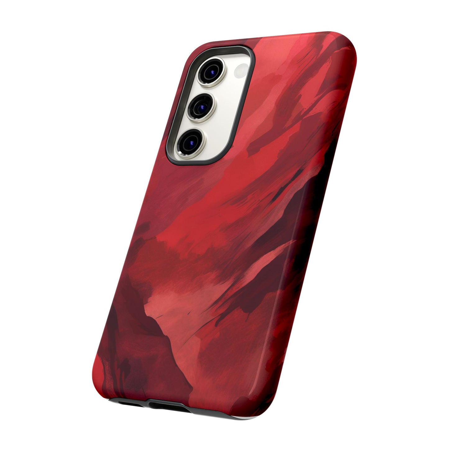 Bold Red Abstract Phone Case - Stylish Protection for Your Phone