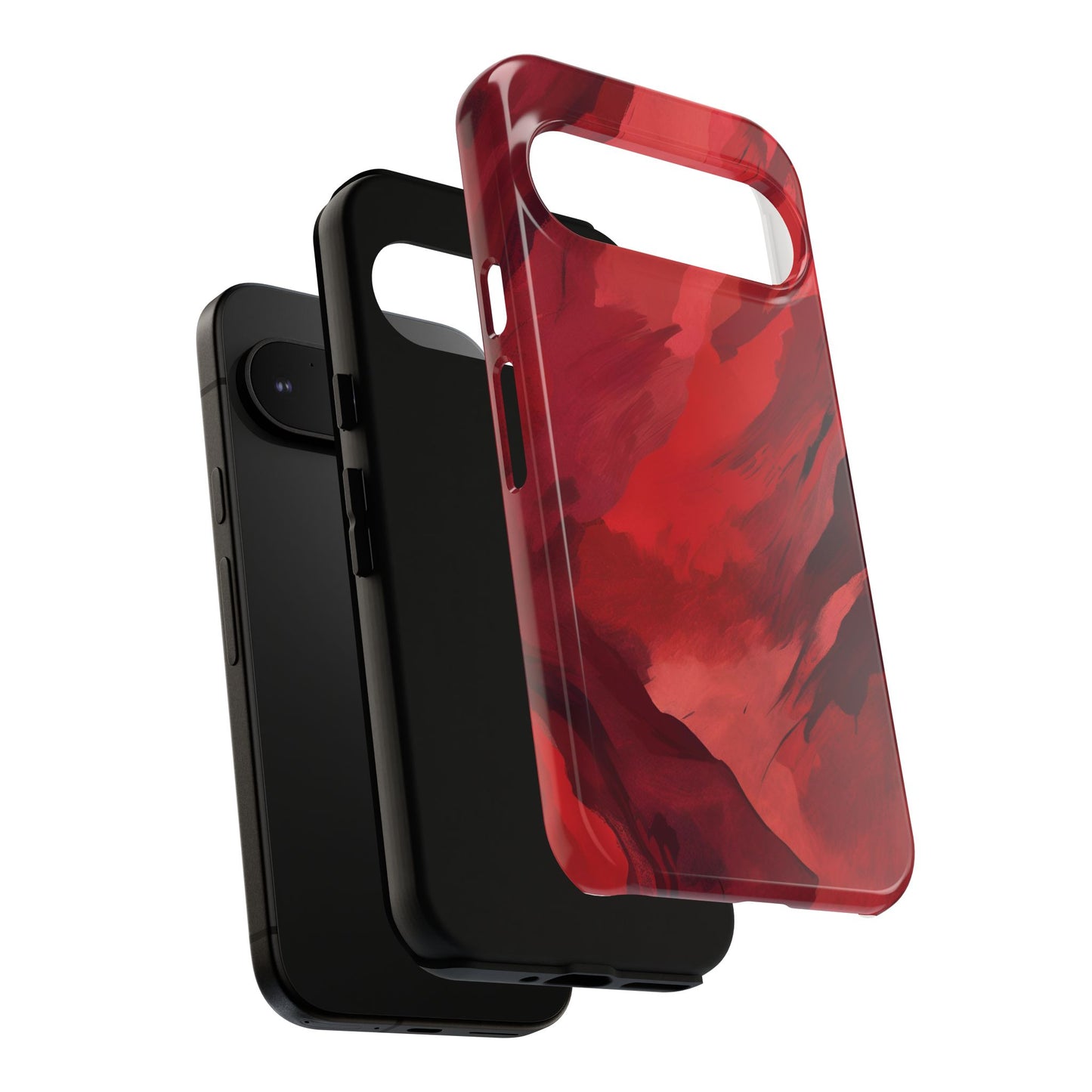 Bold Red Abstract Phone Case - Stylish Protection for Your Phone