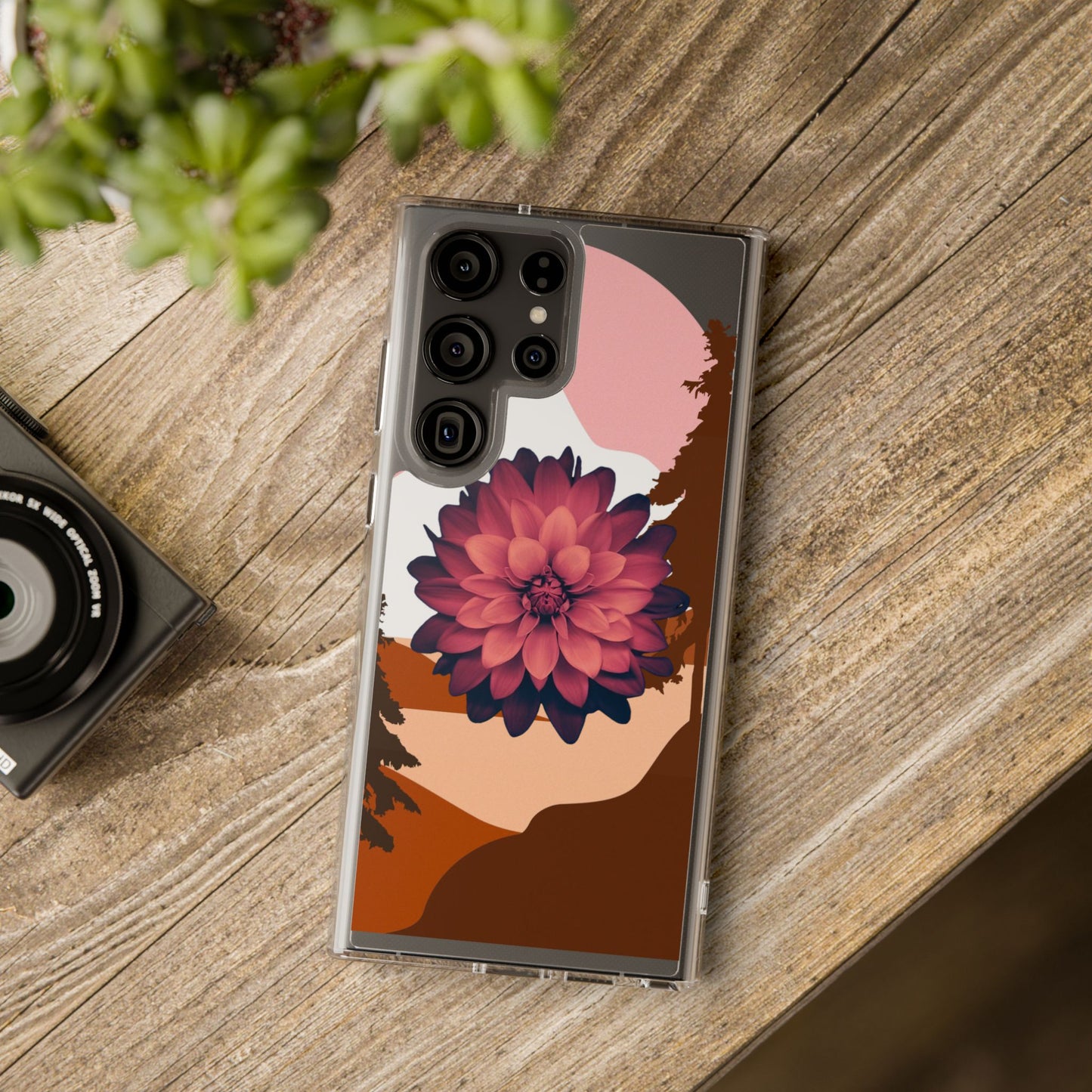 Floral Phone Case - Clear Protective Case with Flower Design